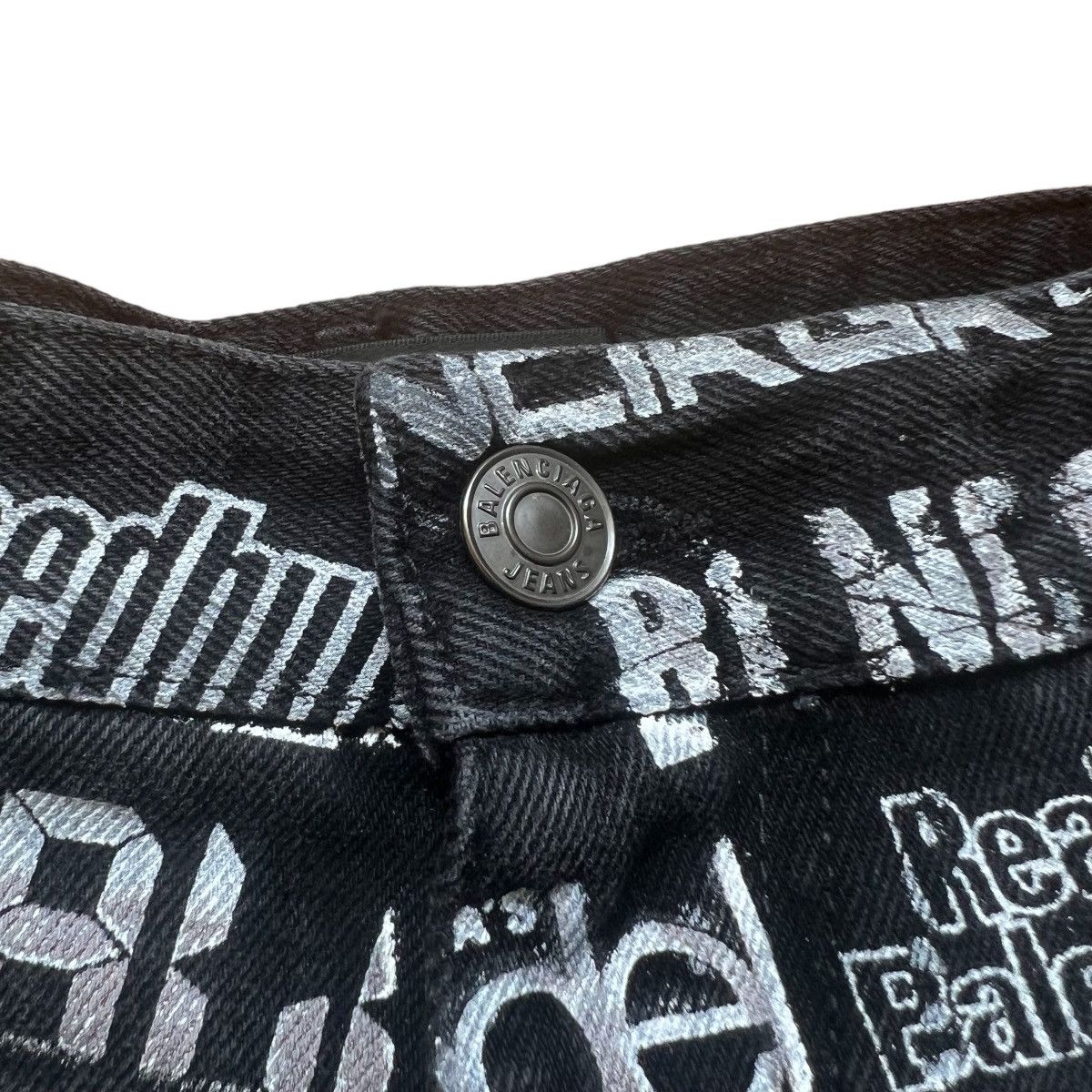 Balenciaga BALENCIAGA 20AW MULTI LOGO DENIM JACKET BAGGY PANTS SET Size 46S - 8 Thumbnail