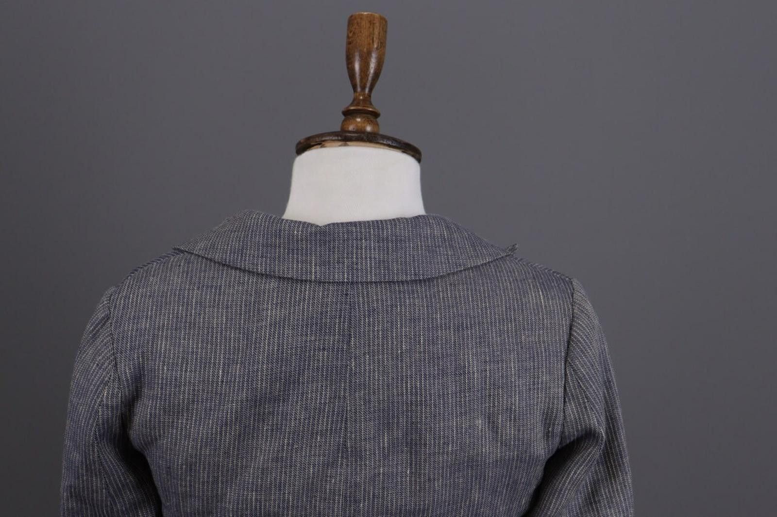 Designer Toast Gray Luxury Double Breast Blazer Jacket Size 10/S Size S / US 4 / IT 40 - 9 Thumbnail
