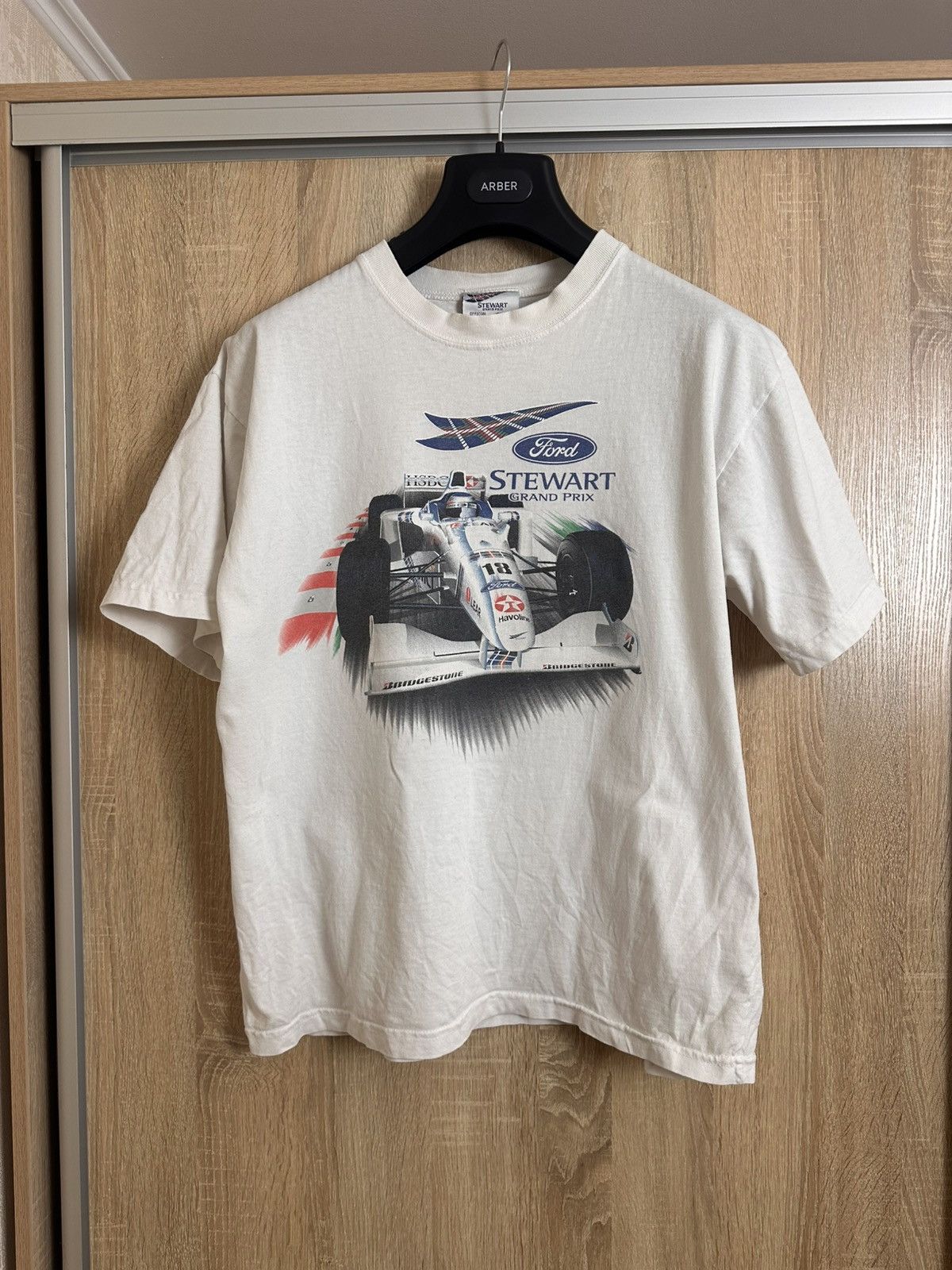 Formula 1 🔥 90s Stewart Grand Prix Ford Formula 1 GSI T Shirt Vintage Size US L / EU 52-54 / 3 - 2 Thumbnail