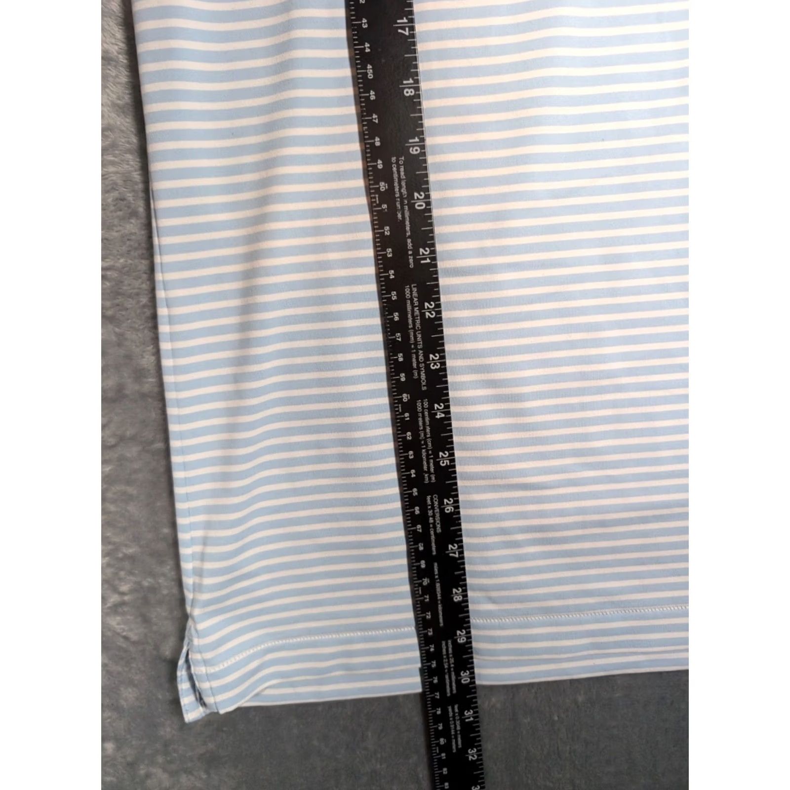 Peter Millar Peter Millar Crown Crafted Polo Shirt Mens XL Blue Striped Performance Stretch Size US XL / EU 56 / 4 - 2 Thumbnail