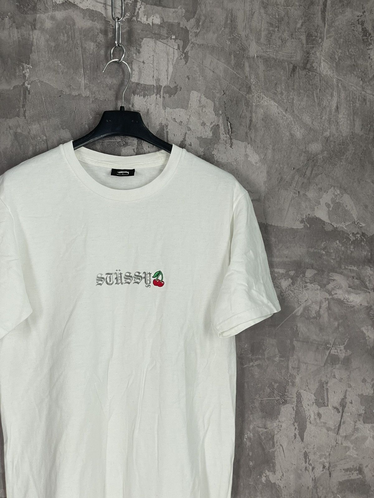 Stussy × Vintage Basic Stussy Logo Cherry Y2K T-Shirt Size US S / EU 44-46 / 1 - 4 Thumbnail