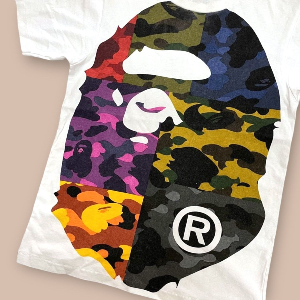 Bape Mix Camo Big Head Ape Tee Size US S / EU 44-46 / 1 - 3 Thumbnail
