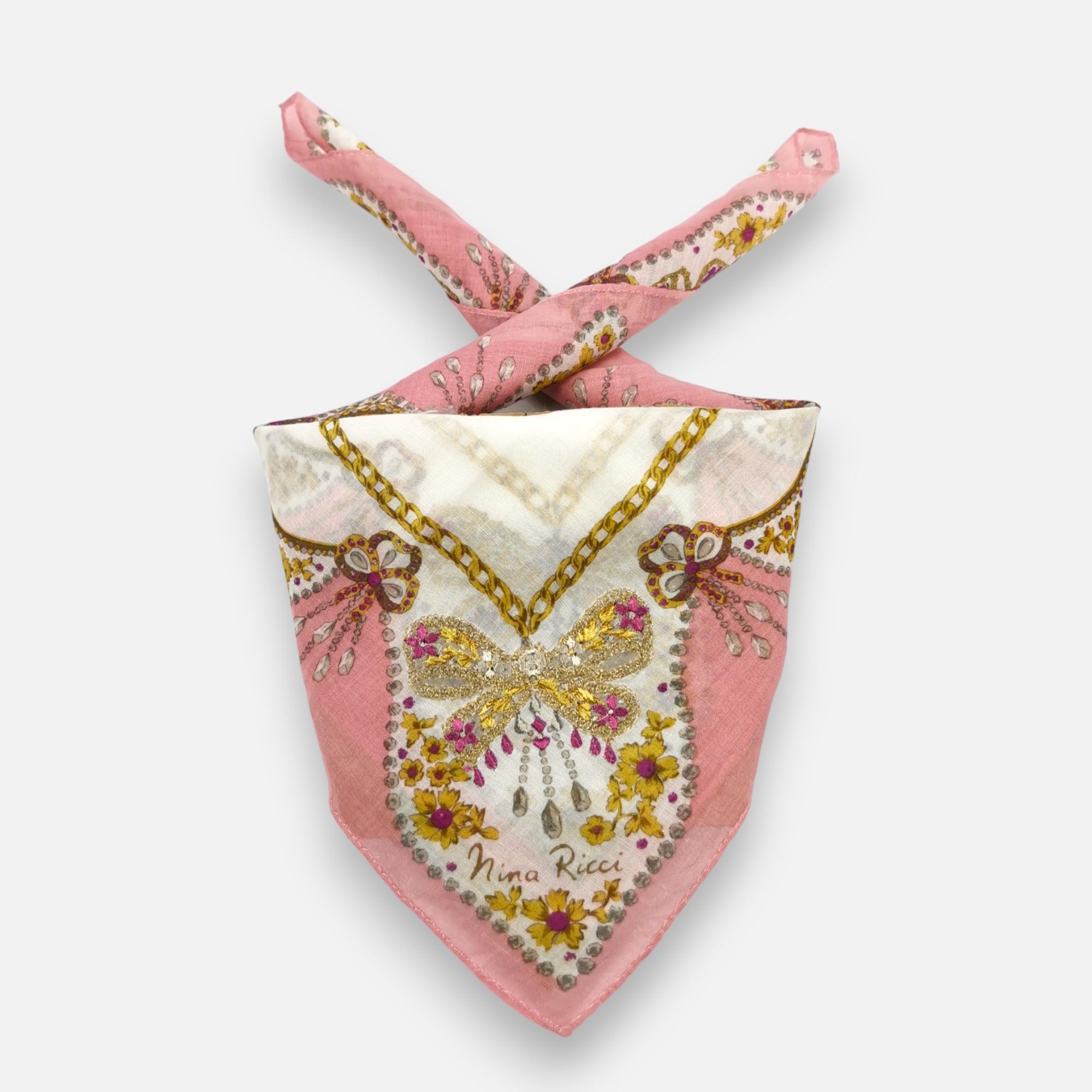 Japanese Brand Vintage Nina Ricci Handkerchief Neckerchief Bandana Size ONE SIZE - 1 Thumbnail