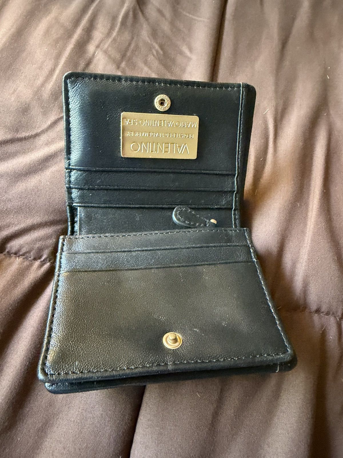 Valentino Valentino Nero Sauvage Quilted Leather Wallet Size ONE SIZE - 2 Thumbnail