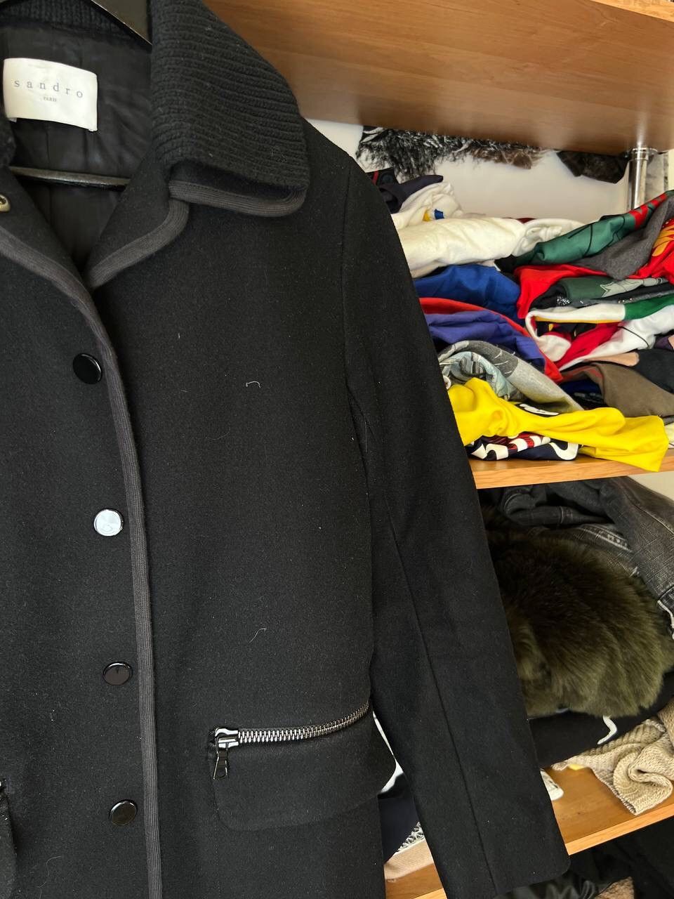 Sandro Sandro Paris Coat Wool Avant Garde Coat Size XS / US 0-2 / IT 36-38 - 3 Thumbnail