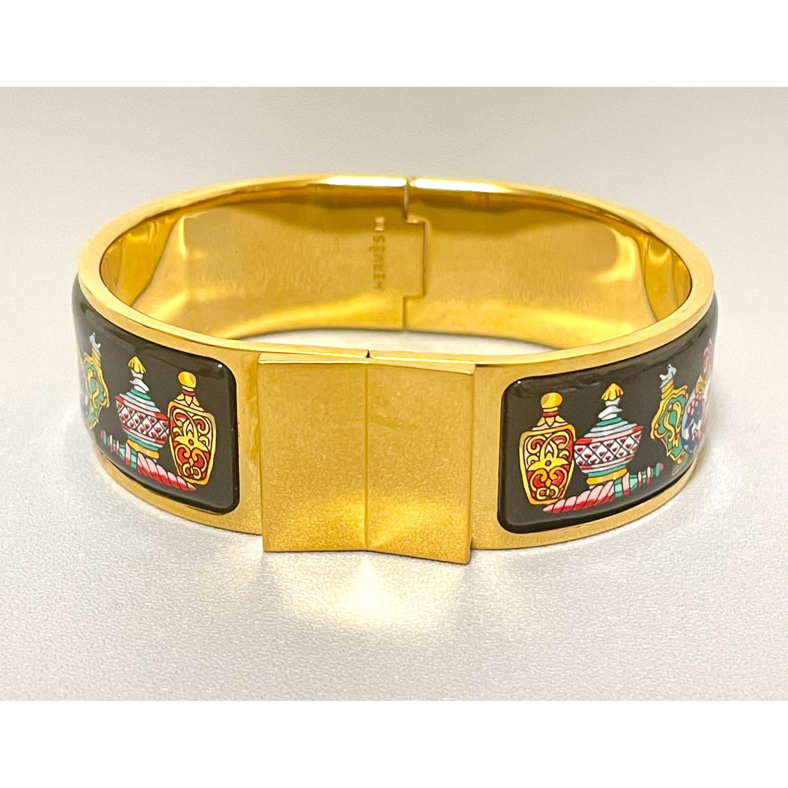 Hermes Vintage Hermes cloisonne enamel bangle, black perfume bottle Size ONE SIZE - 10 Thumbnail