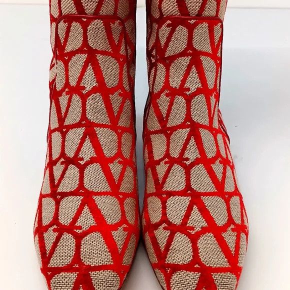 Valentino Valentino Garavani Toile Iconographe VLogo Boots - EU39.5 Size US 9.5 / IT 39.5 - 8 Thumbnail