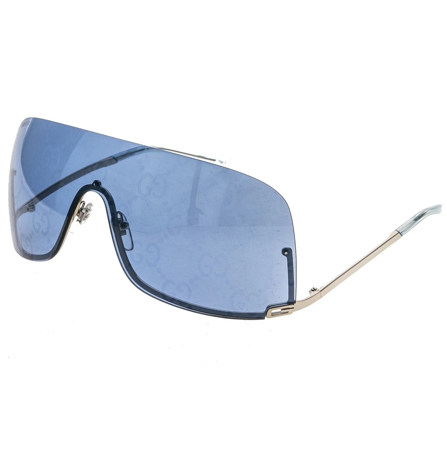 Gucci GUCCI 1560 Silver Blue GG Print Gg1560S Sunglasses 003 Size ONE SIZE - 8 Thumbnail