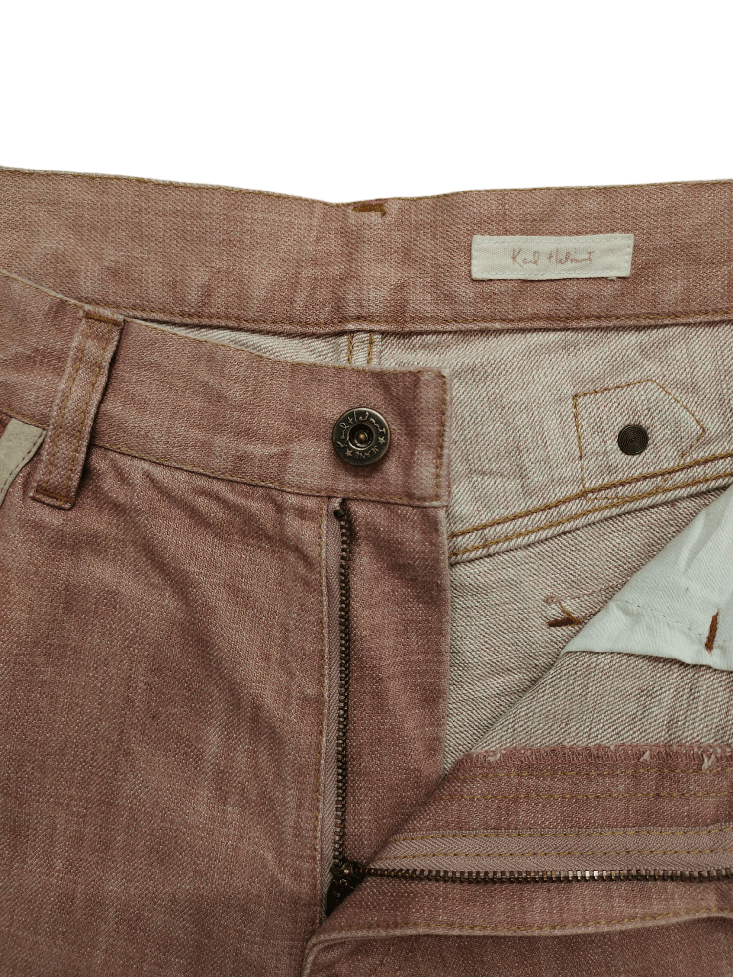 Karl Helmut 1990s Karl Helmut Heringbone Tweed Patchwork Denim Jeans Size US 33 - 19 Thumbnail