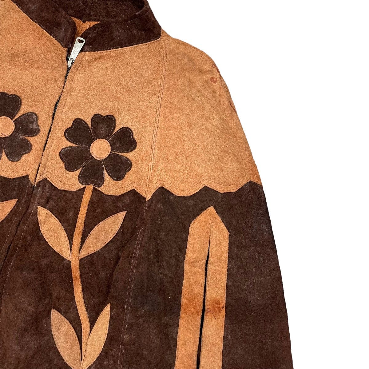 Native × Vintage RARE Vintage Genuine Leather Zipper Poncho Size L / US 10 / IT 46 - 3 Thumbnail