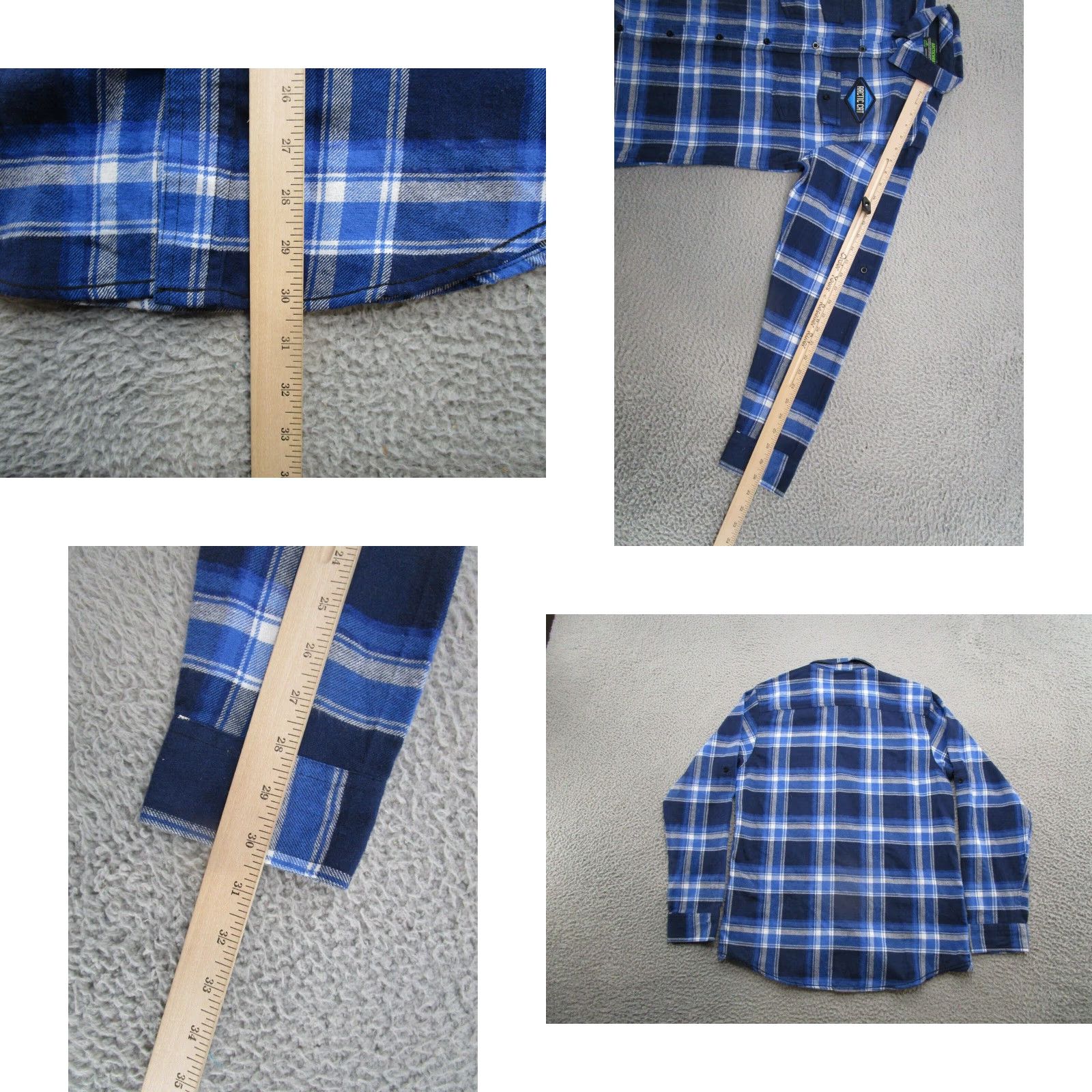 Vintage VINTAGE Arctic Cat Shirt ARCTICWEAR Blue Plaid Patch Button Up Size M Mens Size US M / EU 48-50 / 2 - 8 Thumbnail