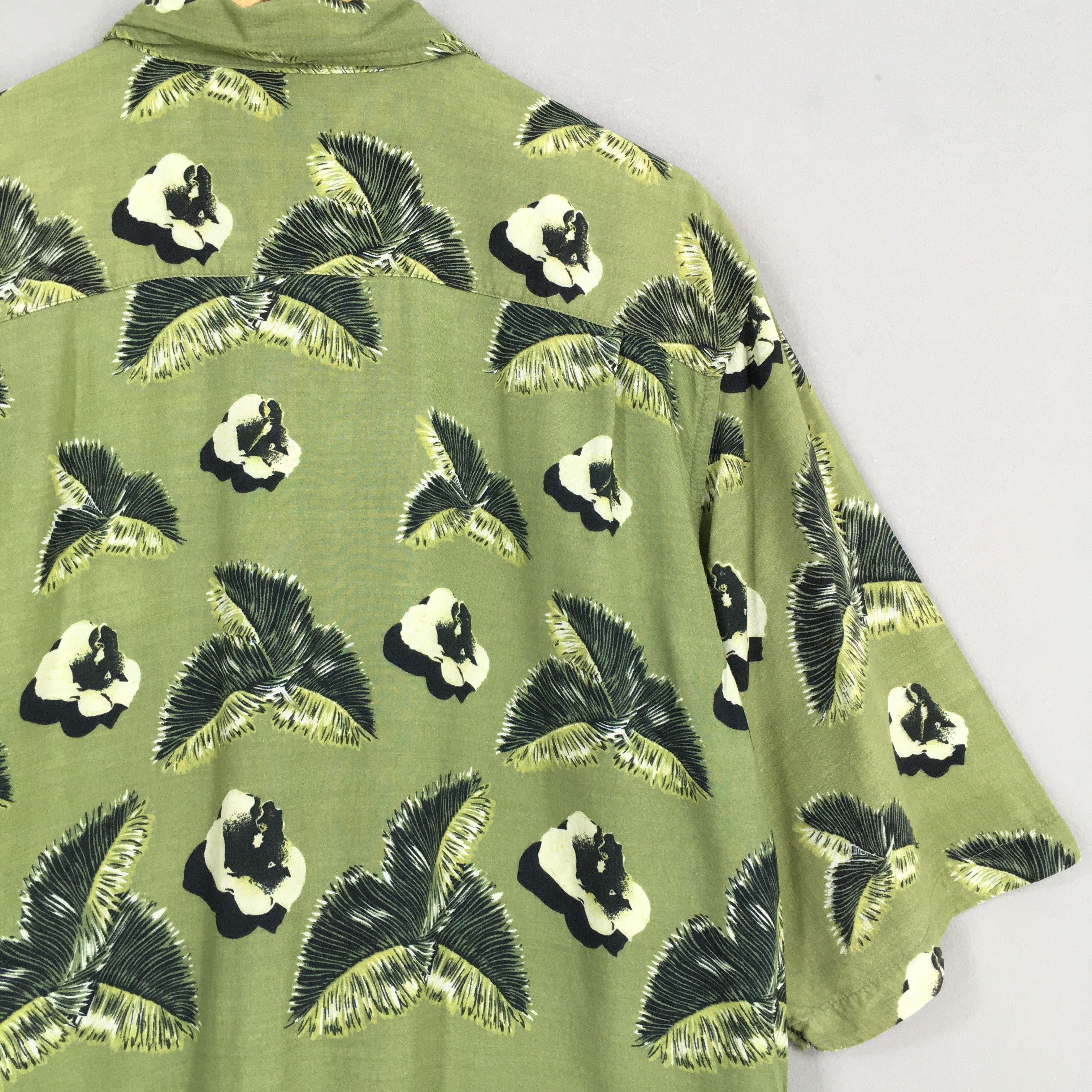 Other Vintage 90s Floral Leaves Aloha Men's Shirt Large Size US L / EU 52-54 / 3 - 7 Thumbnail