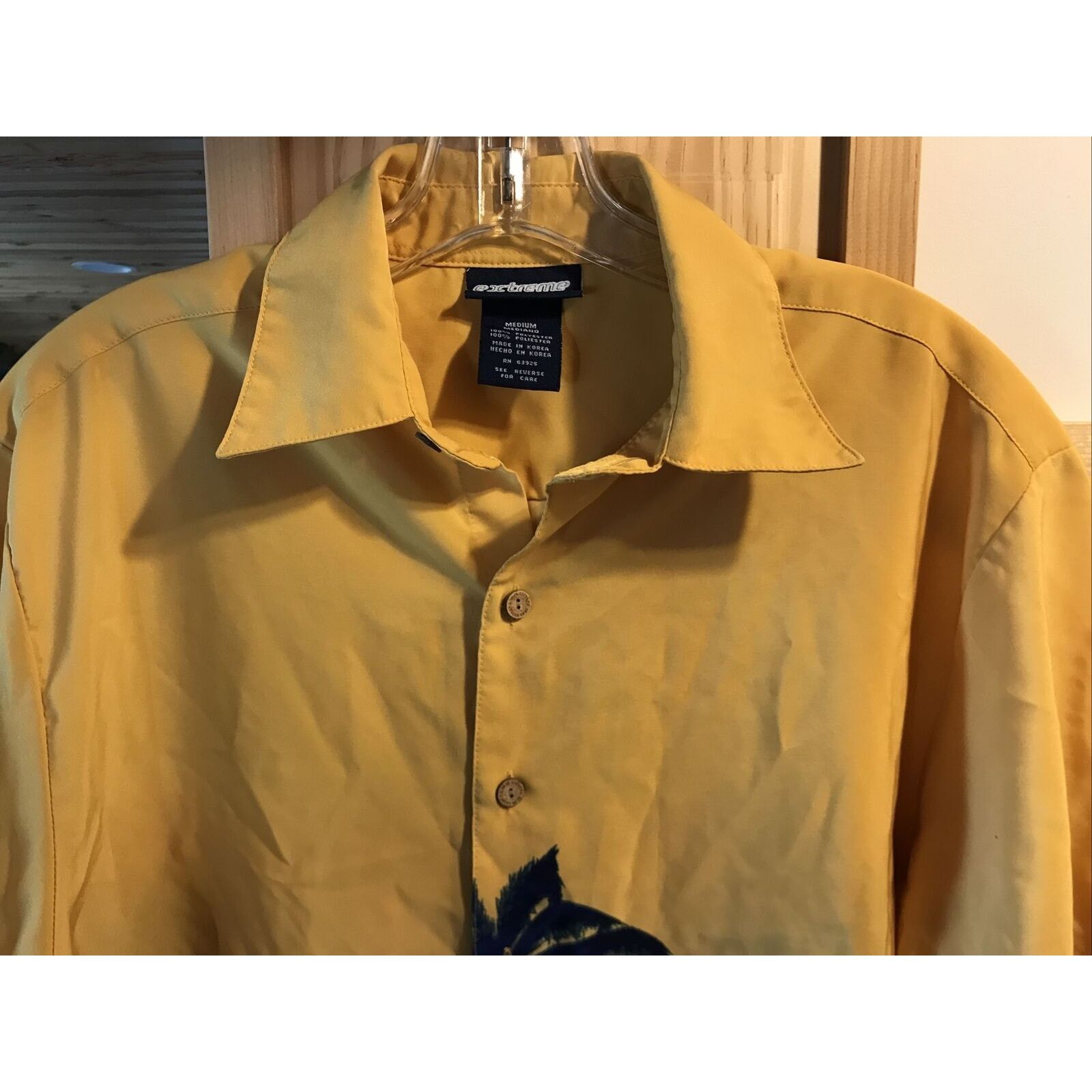Other Extreme Gear Men's M Yellow Palm SS Polyester Hawaiian Shirt Size US M / EU 48-50 / 2 - 8 Thumbnail