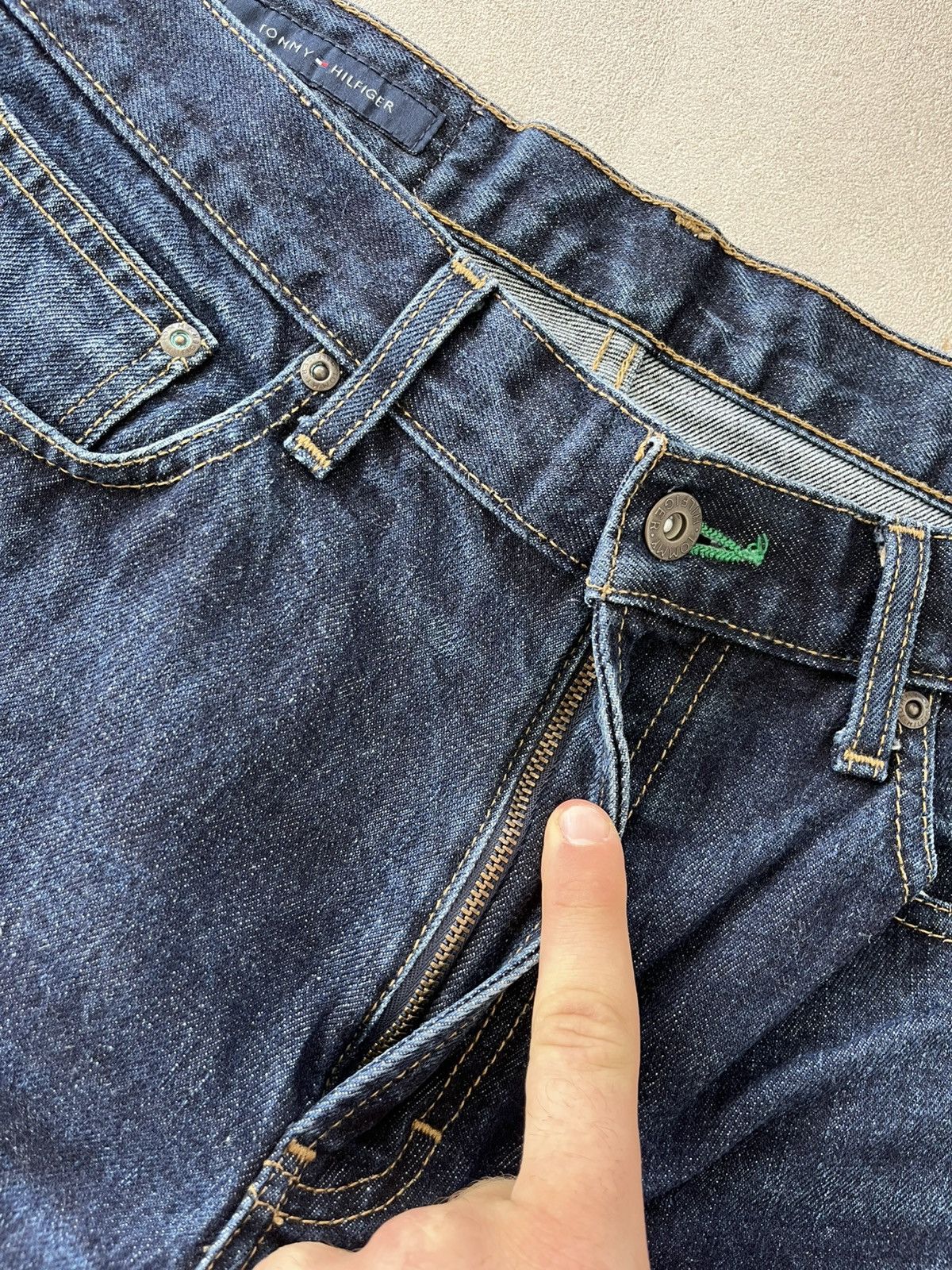 Tommy Hilfiger 00s Vintage Tommy Hilfiger Denim Jeans Navy Pants straigh Size US 34 / EU 50 - 11 Thumbnail