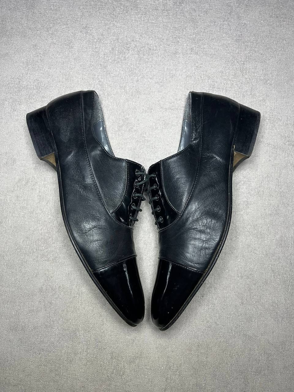 Pierre Balmain Vintage Pierre Balmain Men`s Black Oxford Shoes Size 44 Size US 10.5 / EU 43-44 - 1 Thumbnail