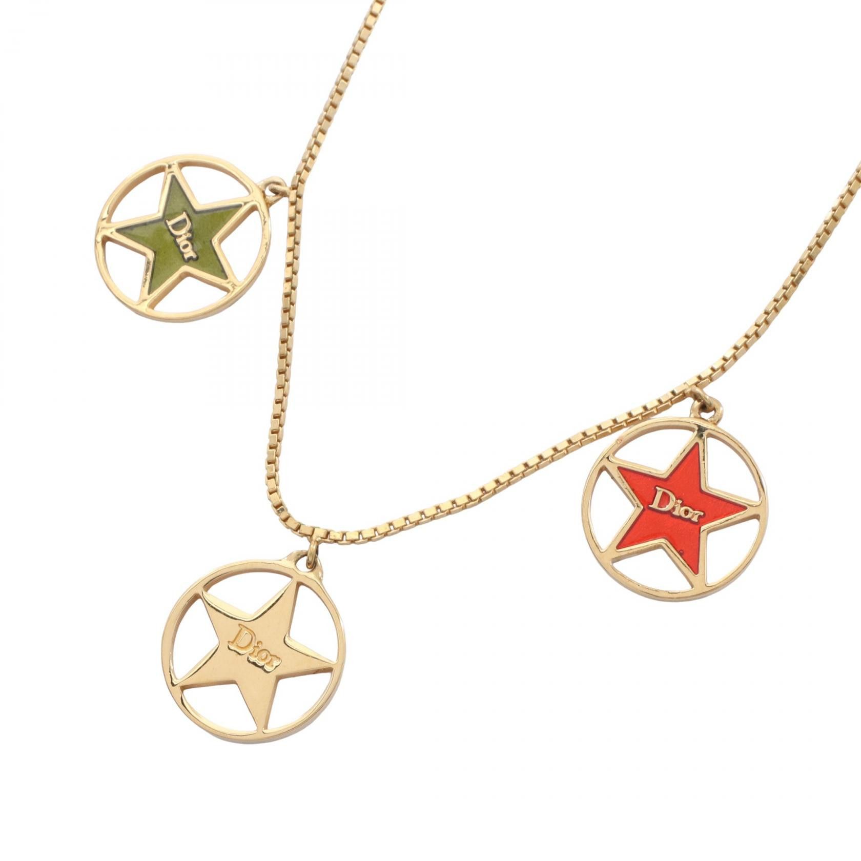 Dior Dior Dior Circle Star Logo Necklace Metal Necklace DUTY FREE for USA Size ONE SIZE - 1 Thumbnail