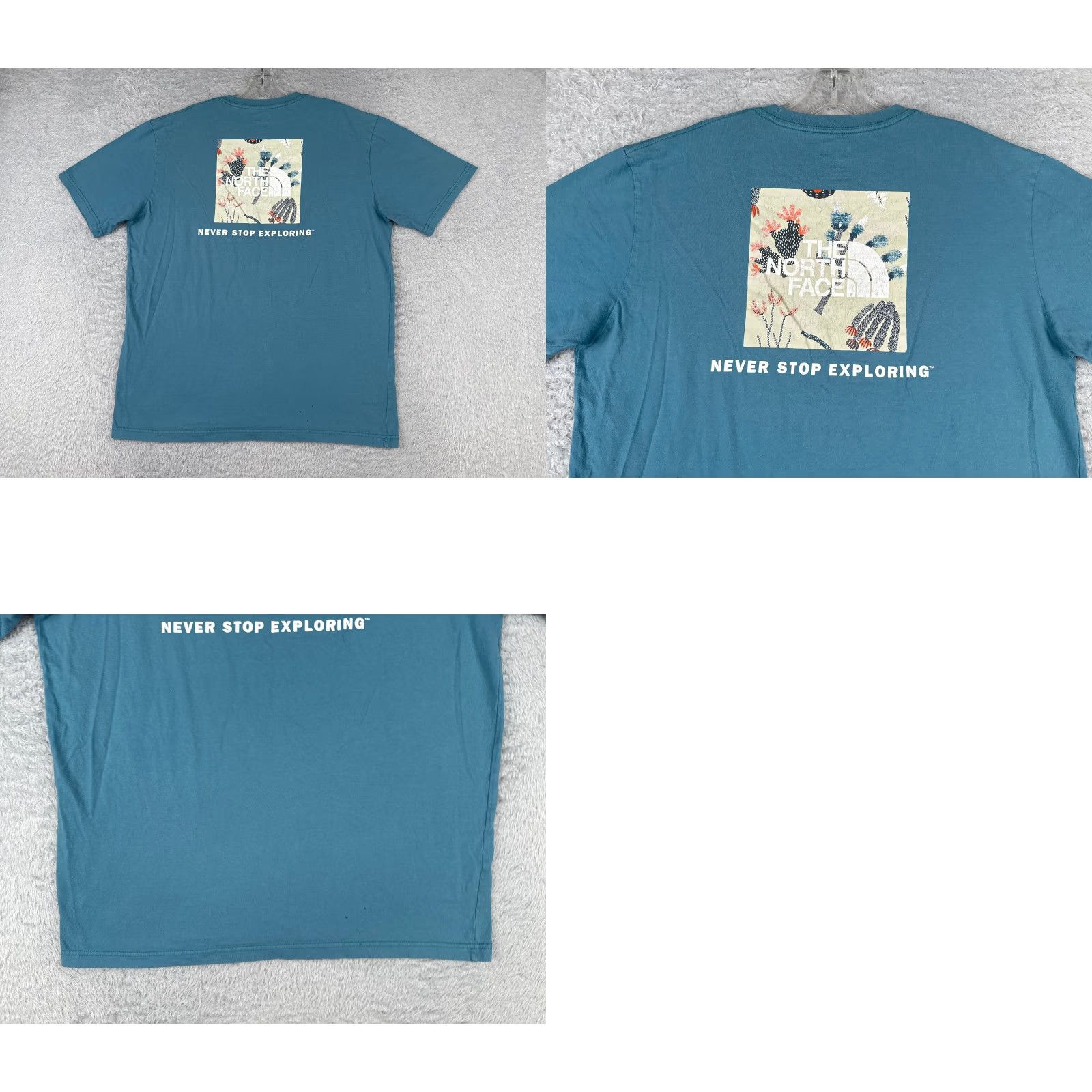The North Face The North Face Shirt Men Large Blue Short Sleeve Crew Neck 100% Cotton Knit READ Size US L / EU 52-54 / 3 - 9 Thumbnail