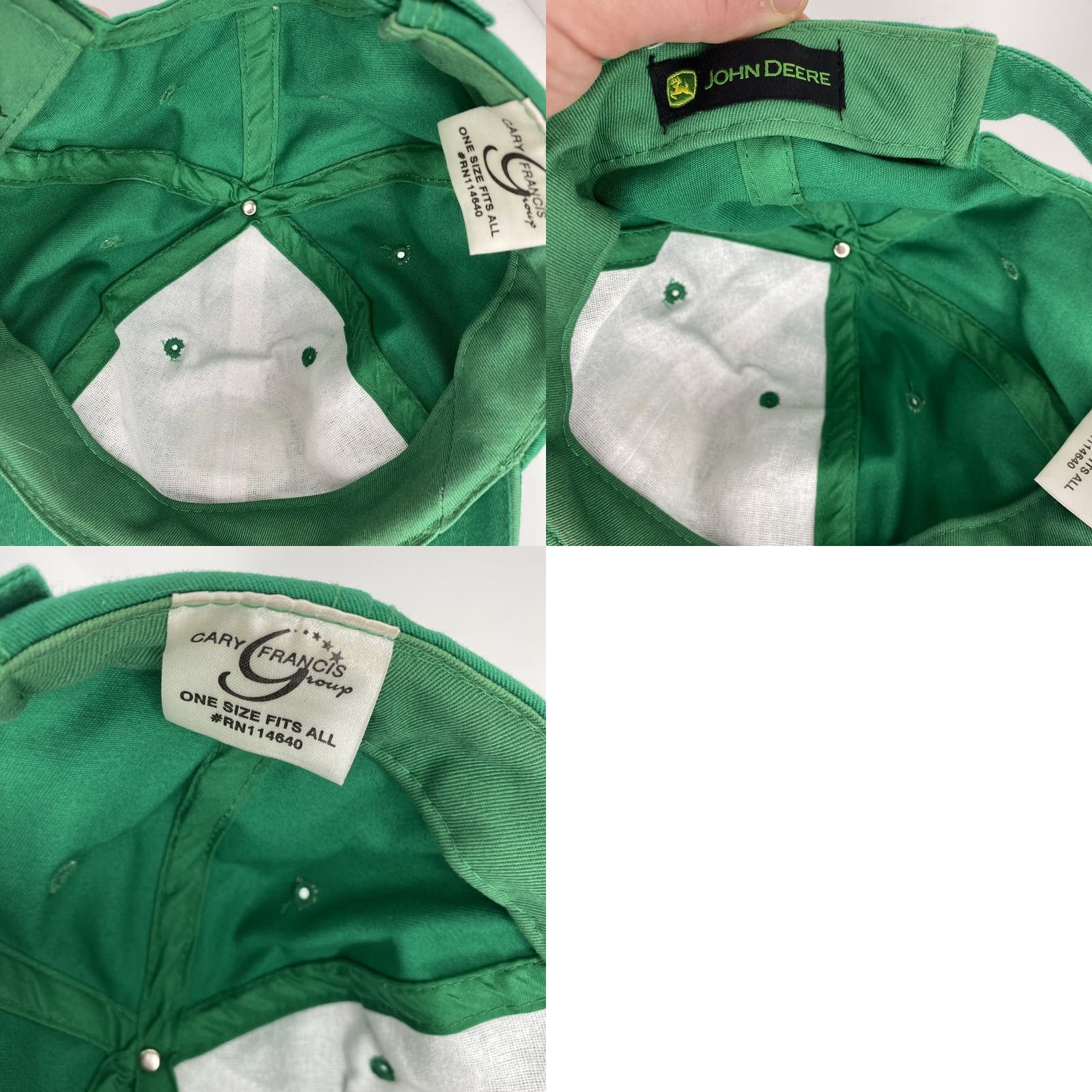 John Deere John Deere Hat Baseball Cap Strapback Adjustable Green Men One Size Casual Size ONE SIZE - 8 Thumbnail