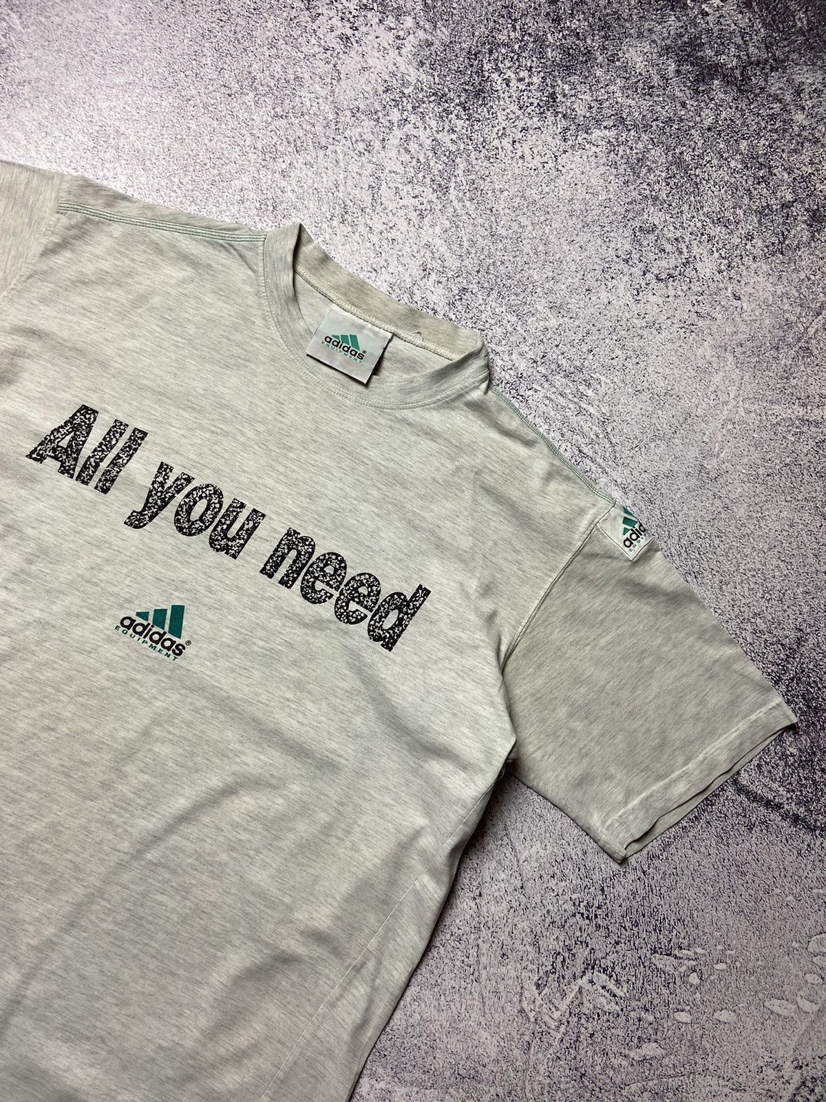 Adidas Vintage 90s Adidas Equipment All You Need Print Street Sport Size US L / EU 52-54 / 3 - 4 Thumbnail