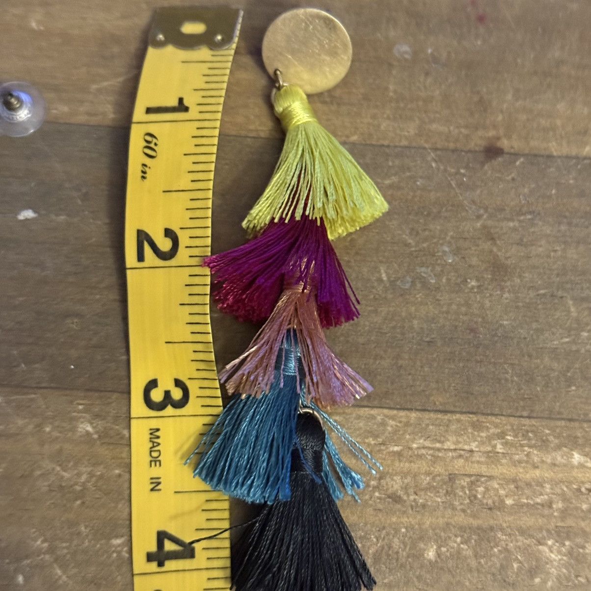 Other Multicolor tiered tassel dangle earrings Size ONE SIZE - 4 Thumbnail