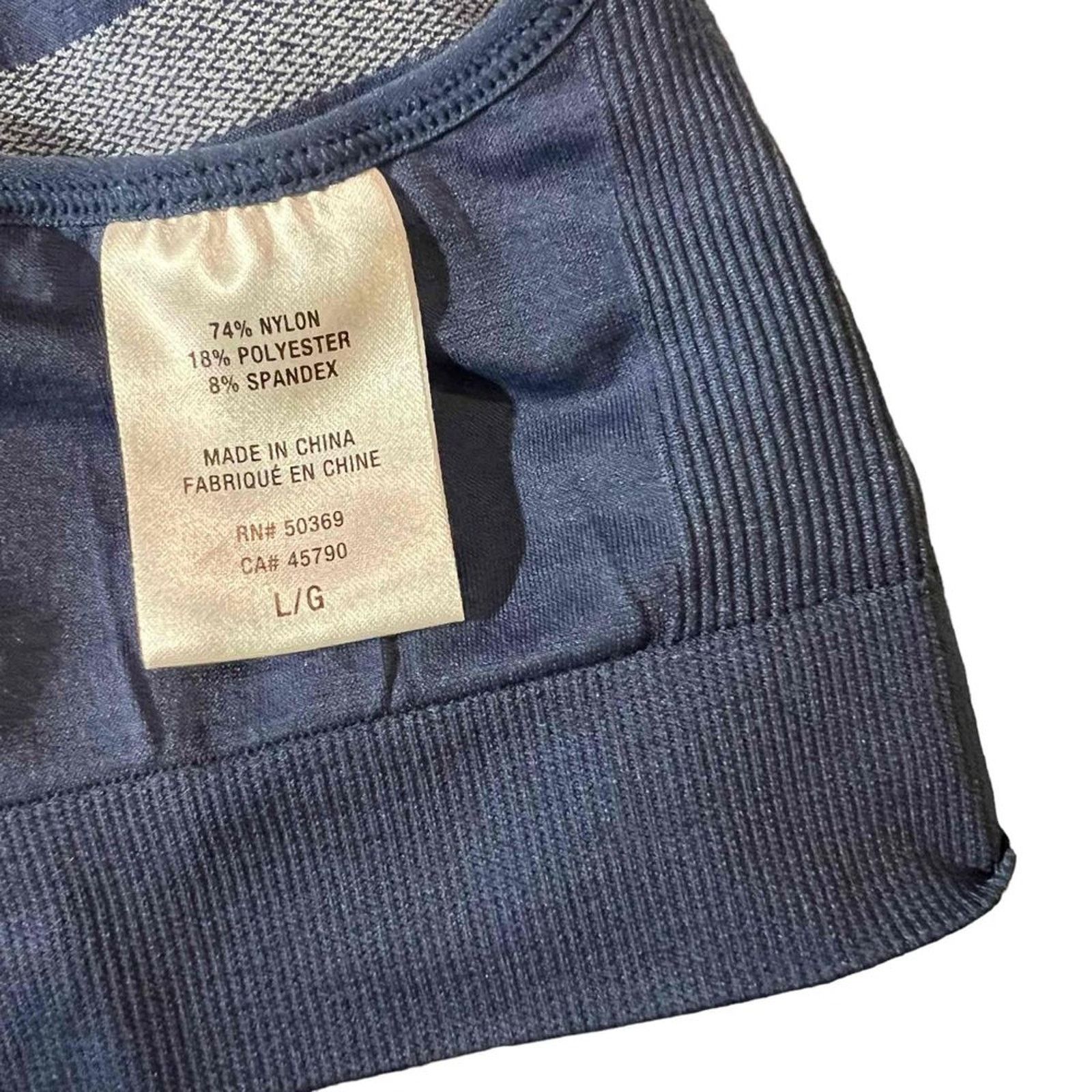 Spalding Spalding Sports Bra Womens Large Gray Striped Racerback Size ONE SIZE - 3 Thumbnail