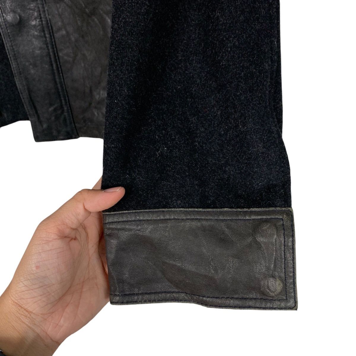 Leather BON Wool Leather Hybrid Jacket #1872-C81 Size US S / EU 44-46 / 1 - 13 Thumbnail