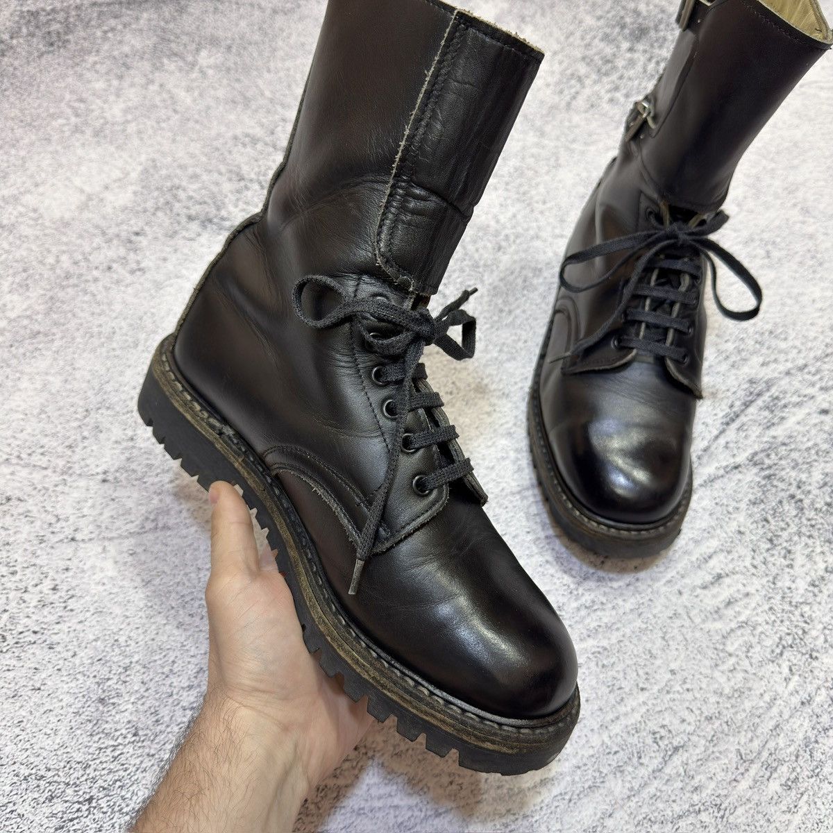 Handmade × Vintage Vintage Army Boots Italy Pirelli 90s US8 UK7 EU41 26cm Size US 8 / EU 41 - 6 Thumbnail