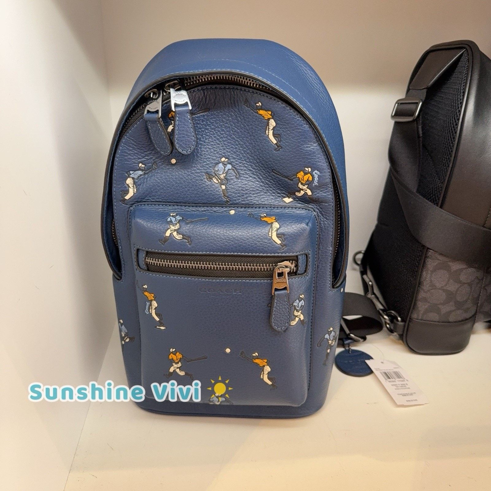 Coach NWT Coach MEN'S West Pack Star/Baseball CAX48 Deep Blue Size ONE SIZE - 1 Thumbnail