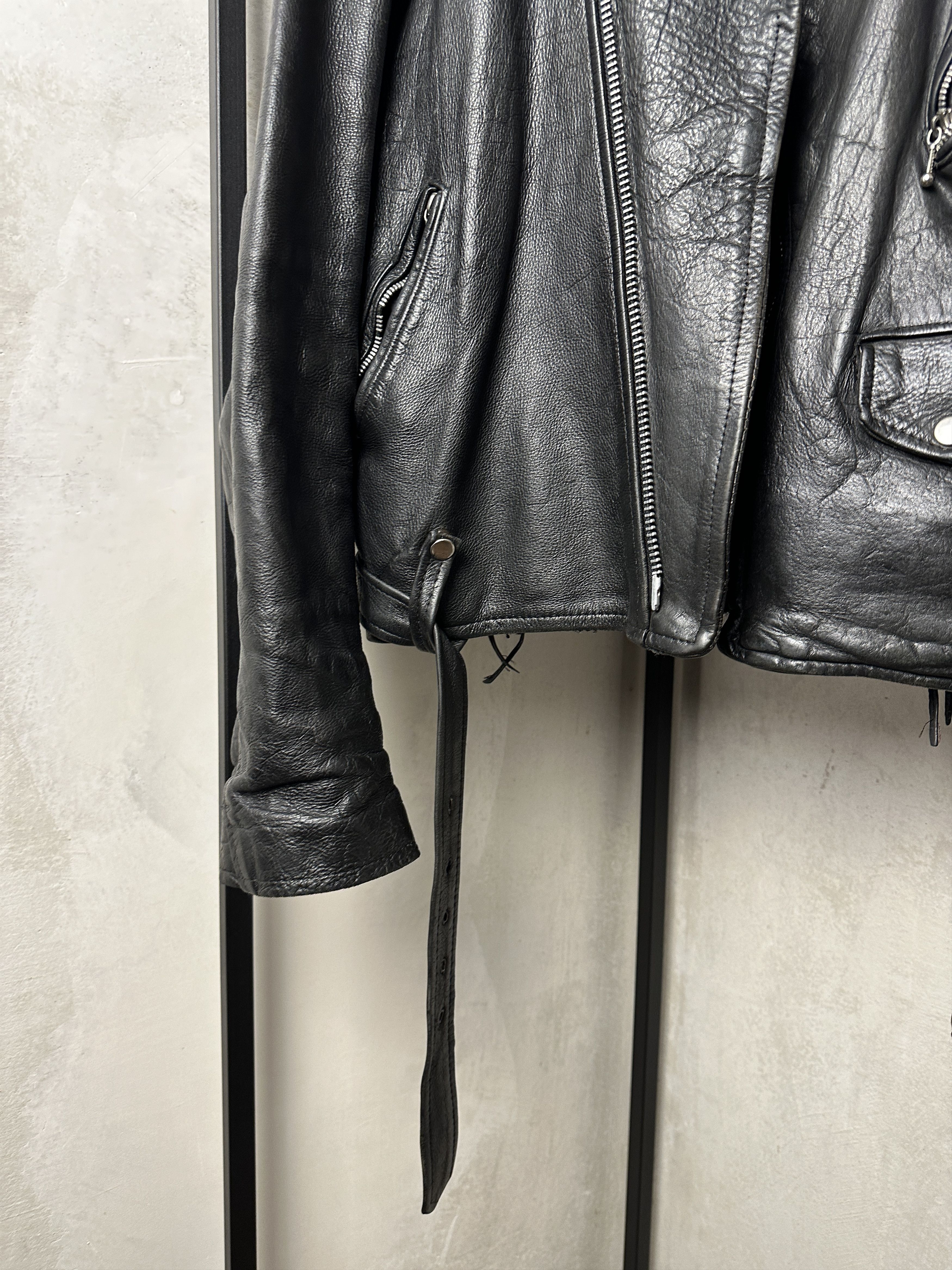 Genuine Leather Genuine Leather Bikers Black Jacket Customized Size US XL / EU 56 / 4 - 6 Thumbnail