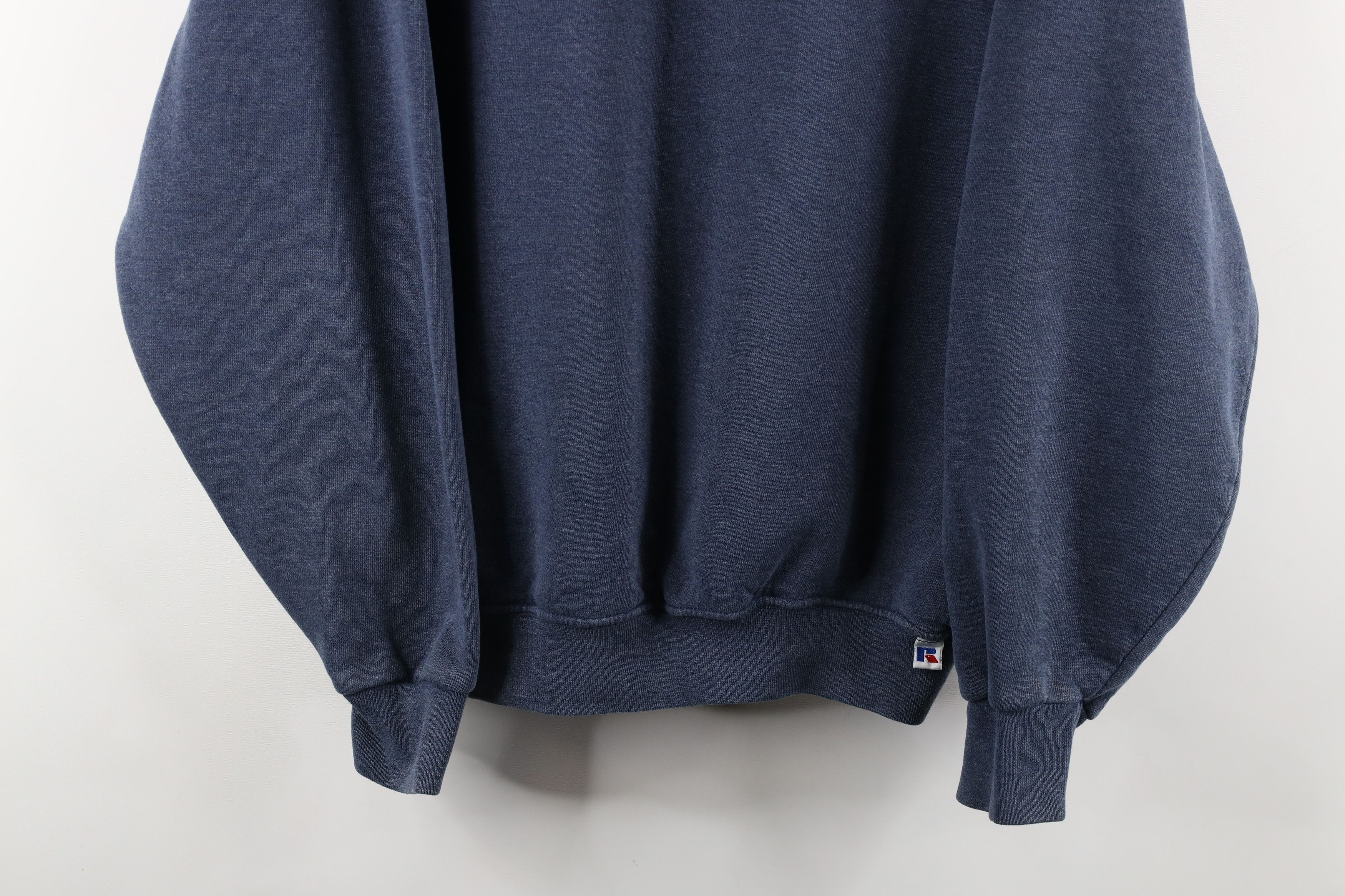 Russell Athletic × Vintage Vintage 90s Russell Athletic Crewneck Sweatshirt Heather Size US L / EU 52-54 / 3 - 3 Thumbnail