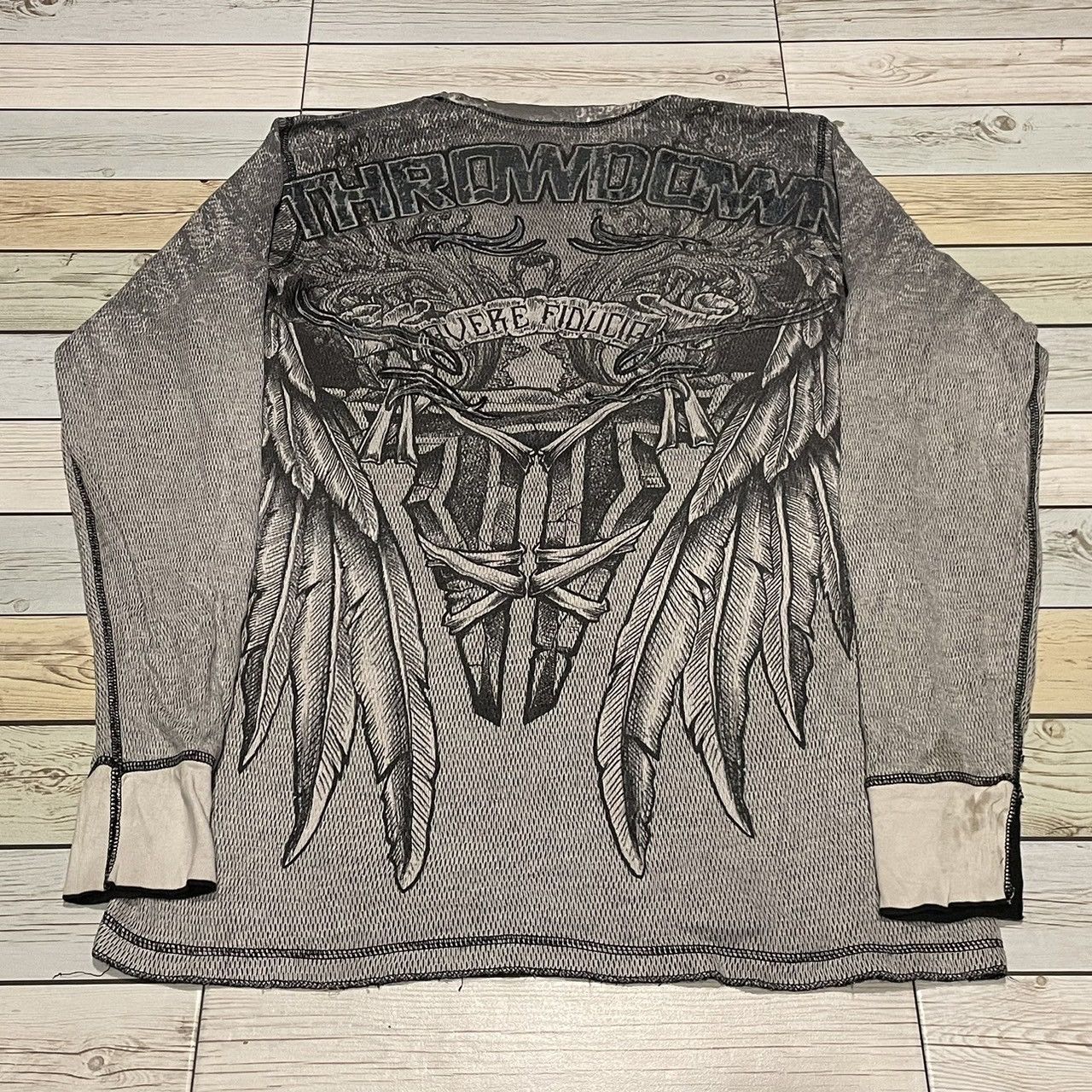 Affliction × Ed Hardy Rare Throwdown Reversible Longsleeve Y2K Affliction Style Size US L / EU 52-54 / 3 - 3 Thumbnail