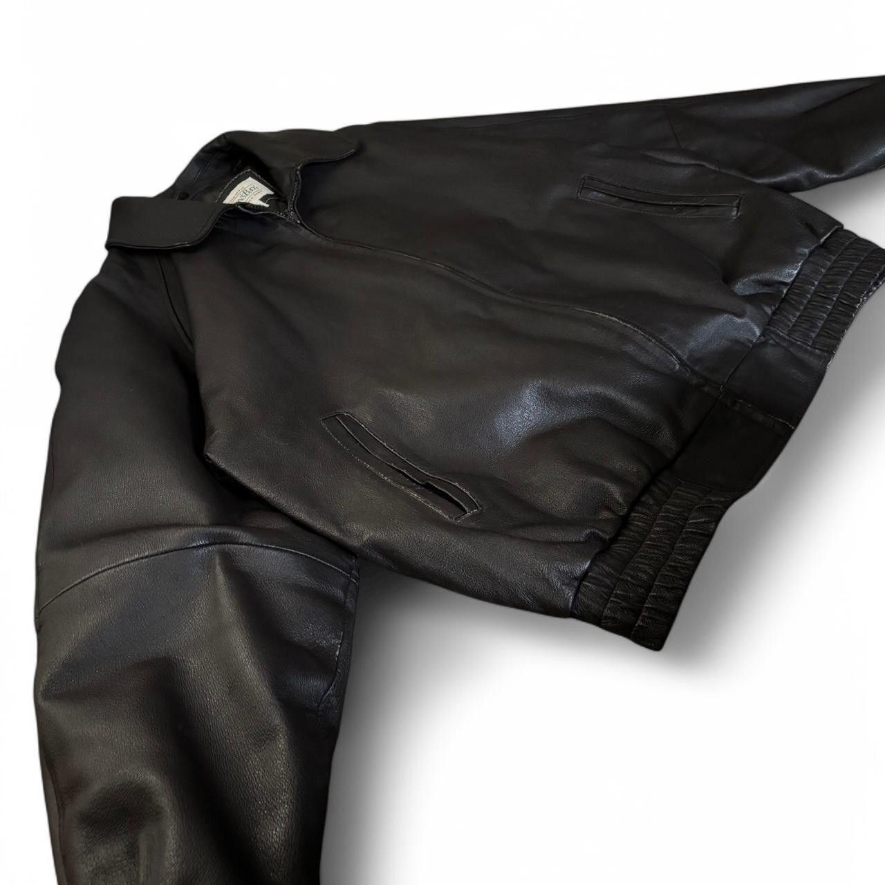 St. Johns Bay Vintage Zip up leather jacket with shirt
