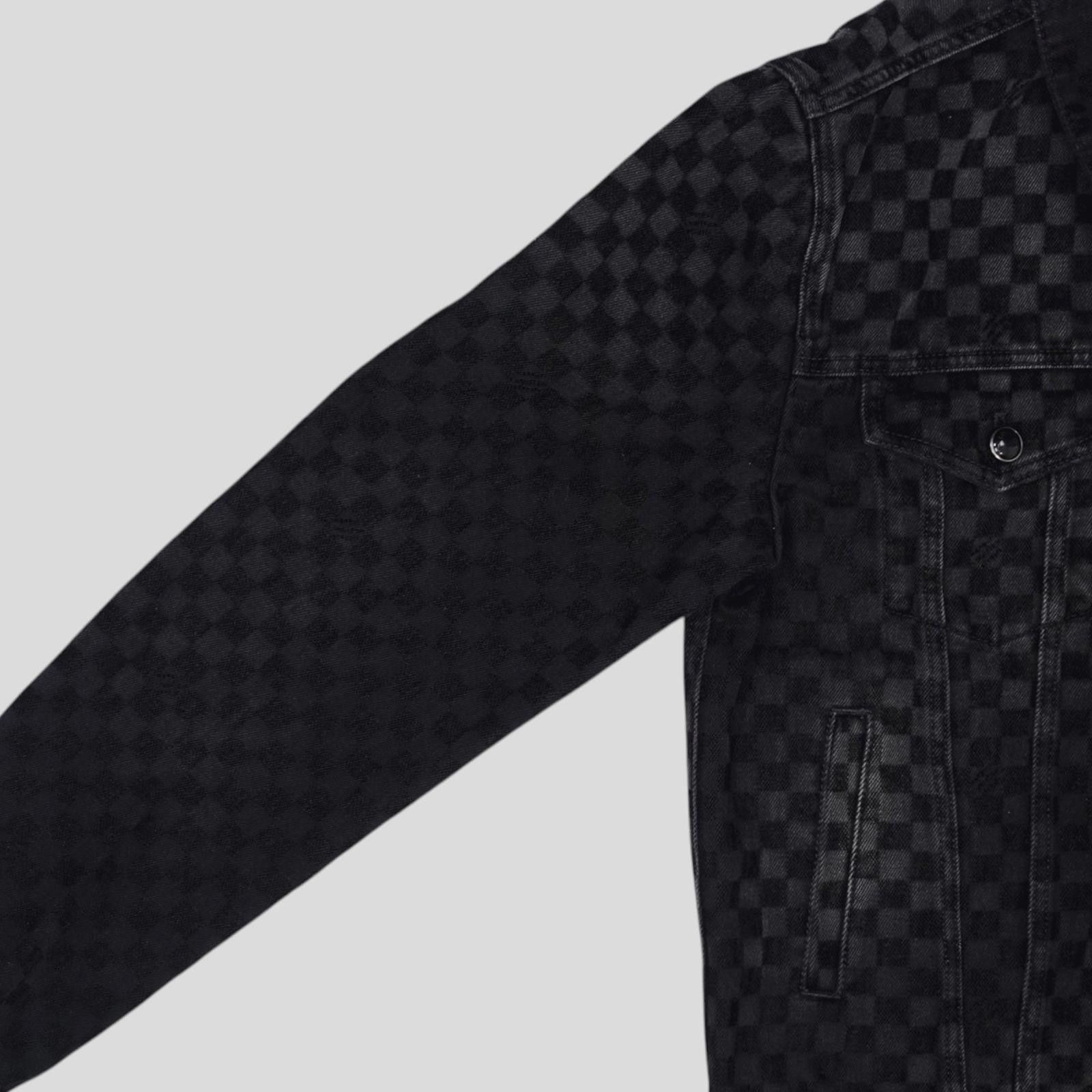 Louis Vuitton Louis Vuitton Damier Ultrablack Flocked Denim Trucker Jacket Size US L / EU 52-54 / 3 - 2 Thumbnail