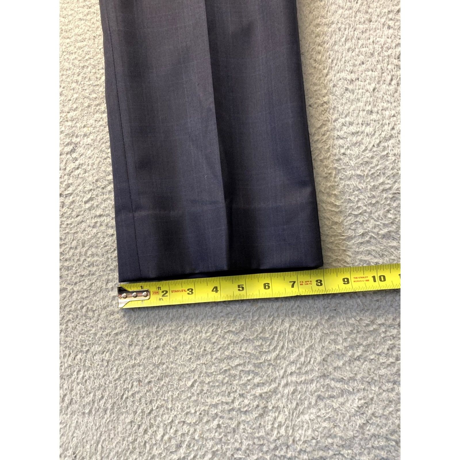 Vintage VINTAGE Royal Classic Men's Dress Pants Navy Pinplaid 40x30 Wool Flat Front 30 Inseam Pants Mens Size US 40 / EU 56 - 5 Thumbnail