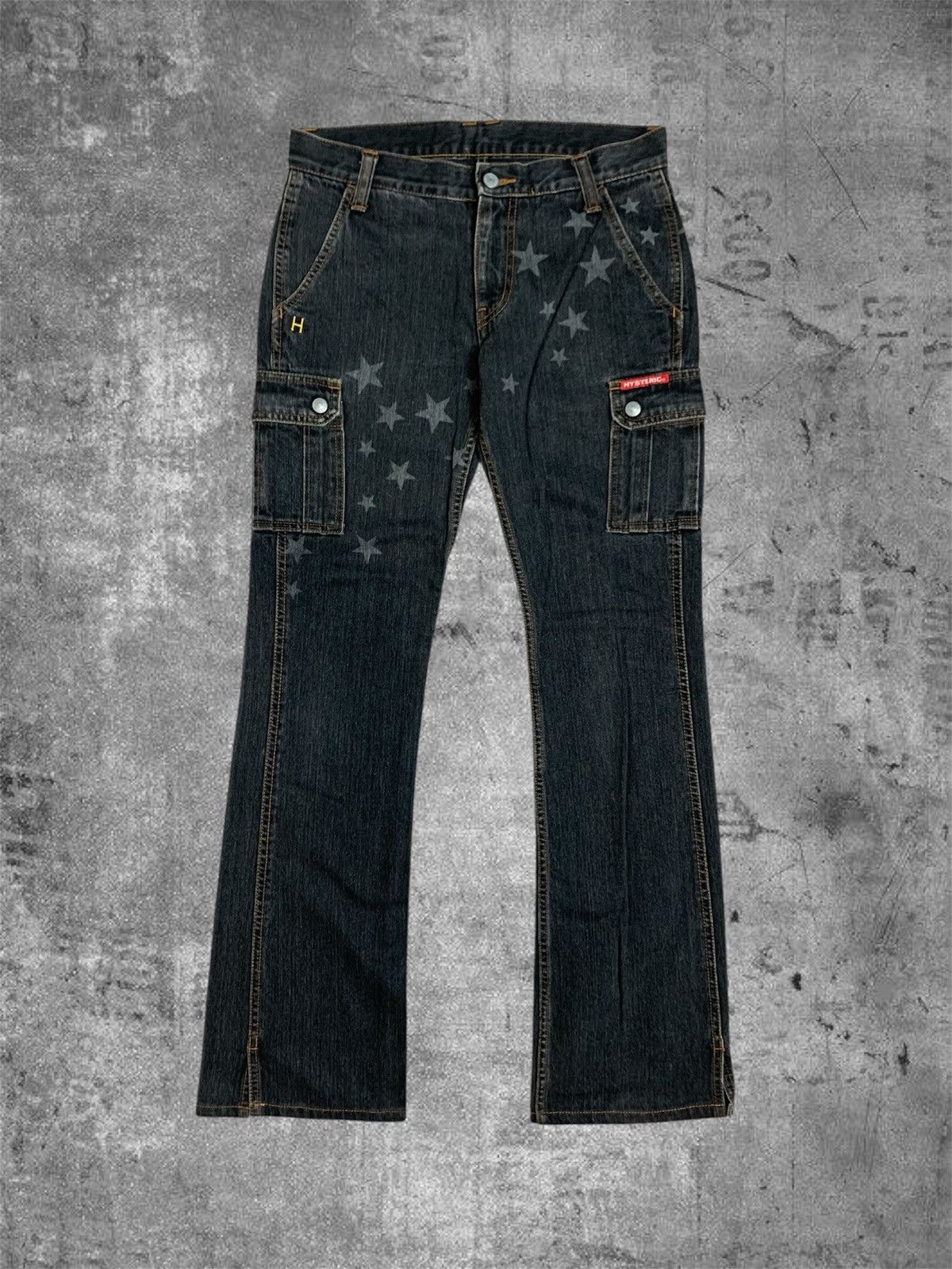Hysteric Glamour hysteric Glamour flared cargo washed black denim pants Size US 30 / EU 46 - 1 Thumbnail
