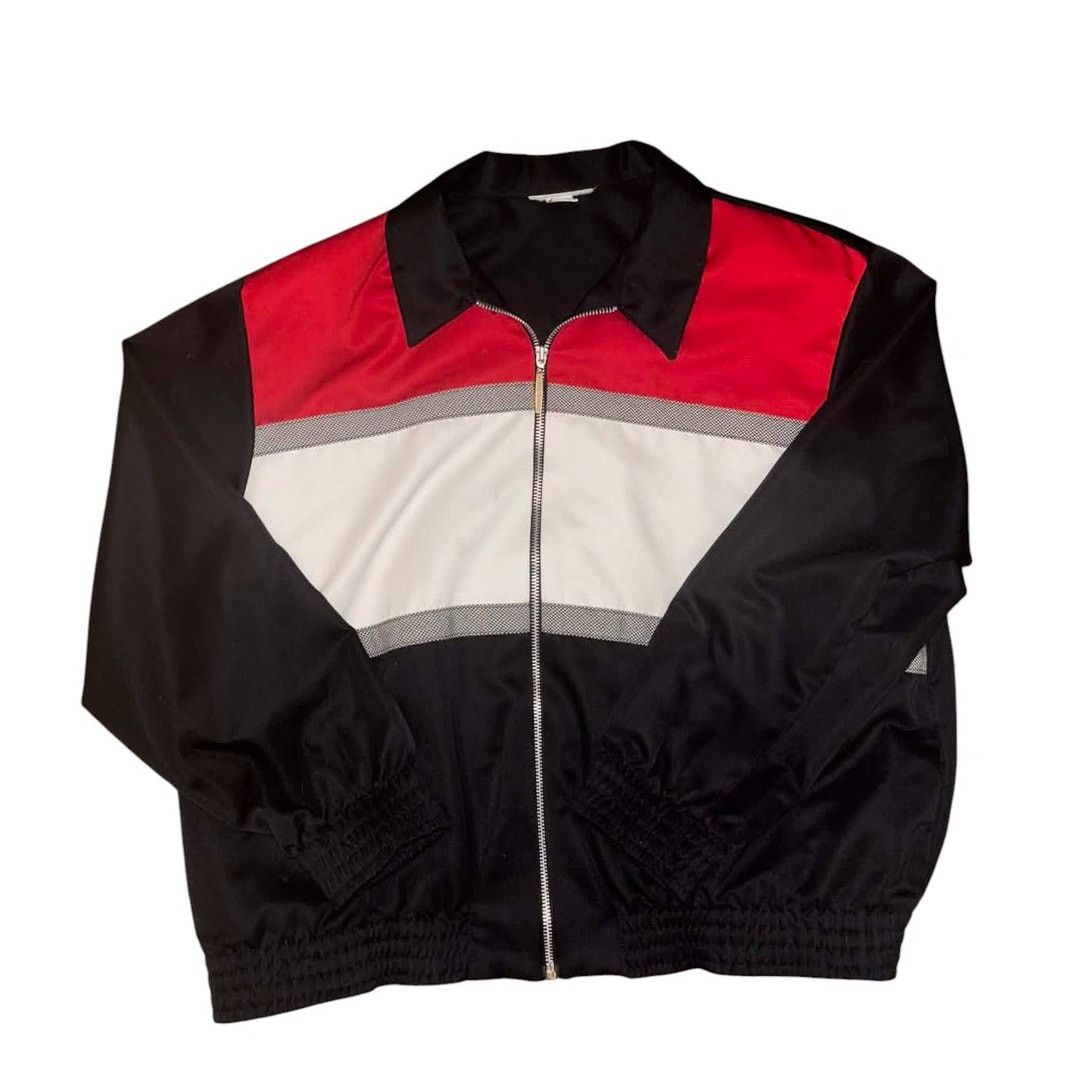 Other Colorblock Track Jacket Red White Black Zip Windbreaker LG Size L / US 10 / IT 46 - 1 Thumbnail