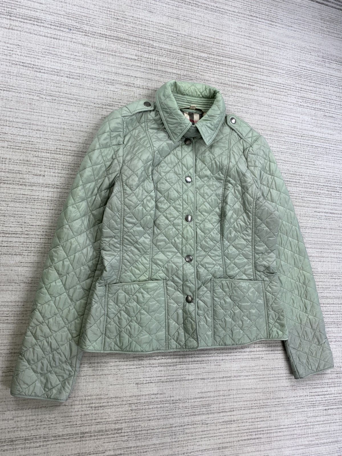 Burberry × Vintage Vintage Burberry Brit Nova Check Puffer Down Buttoned Jacket Size L / US 10 / IT 46 - 4 Thumbnail