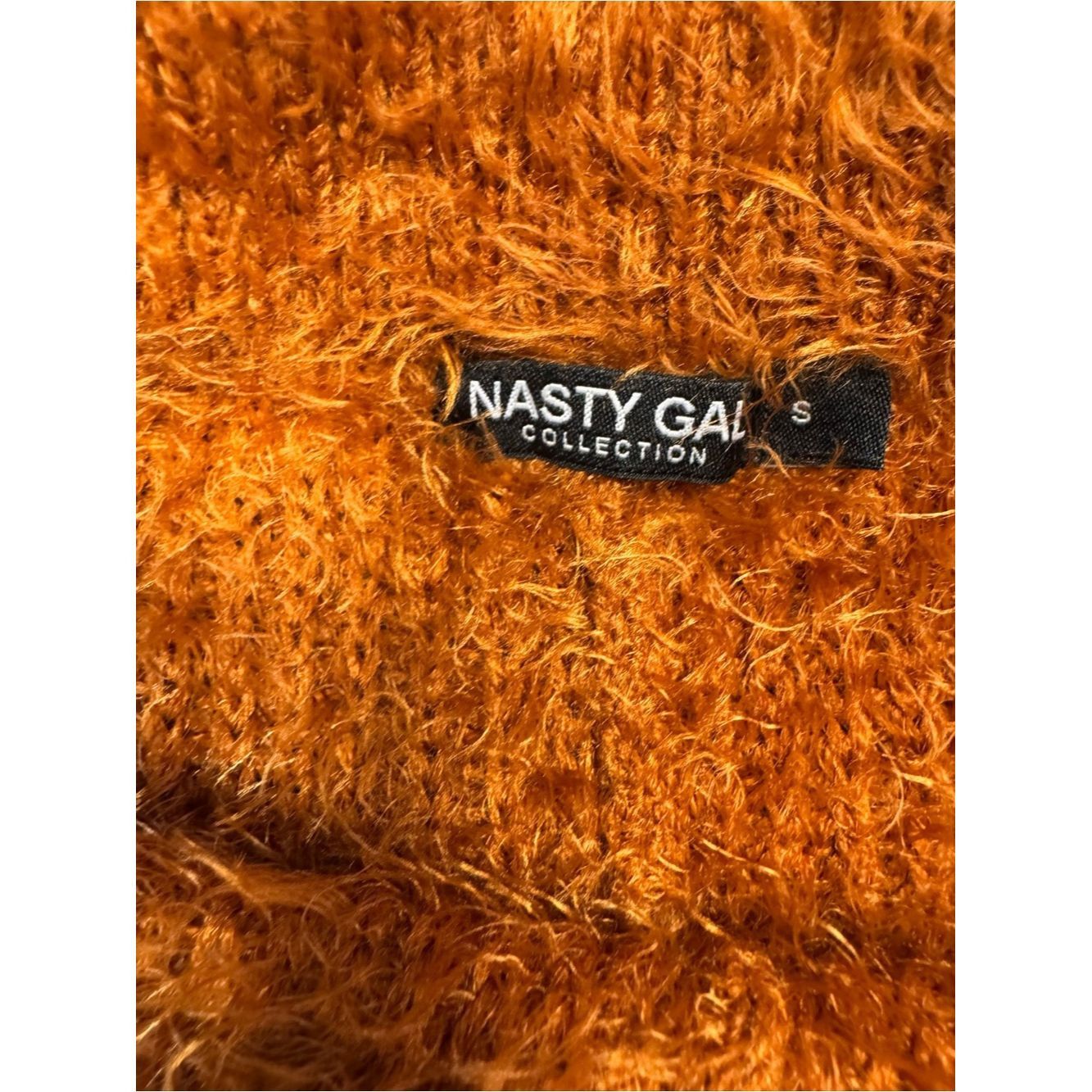 Nasty Gal Nasty Gal Plush Wide Leg Fuzzy Knit Pants in Burnt Orange S Size 28" / US 6 / IT 42 - 5 Thumbnail