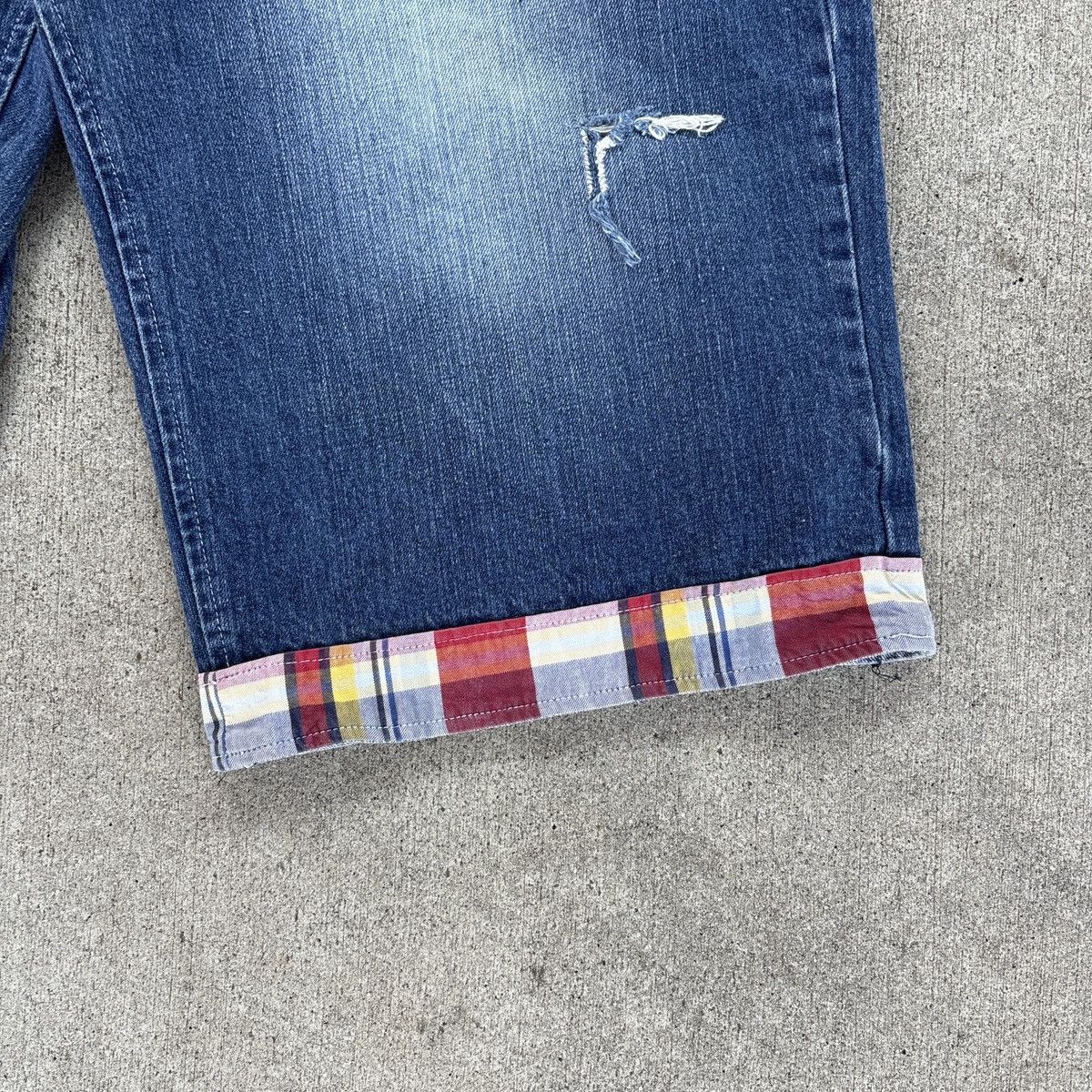 Other Y2K 4fatherz plaid baggy fit light wash faded denim jorts Size US 40 / EU 56 - 2 Thumbnail