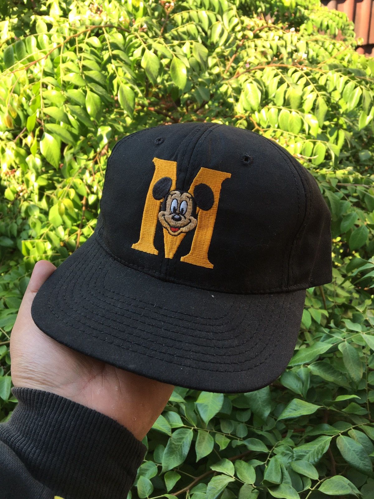 Mickey Mouse × Vintage VTG Mickey Mouse Hat Black Size ONE SIZE - 1 Thumbnail