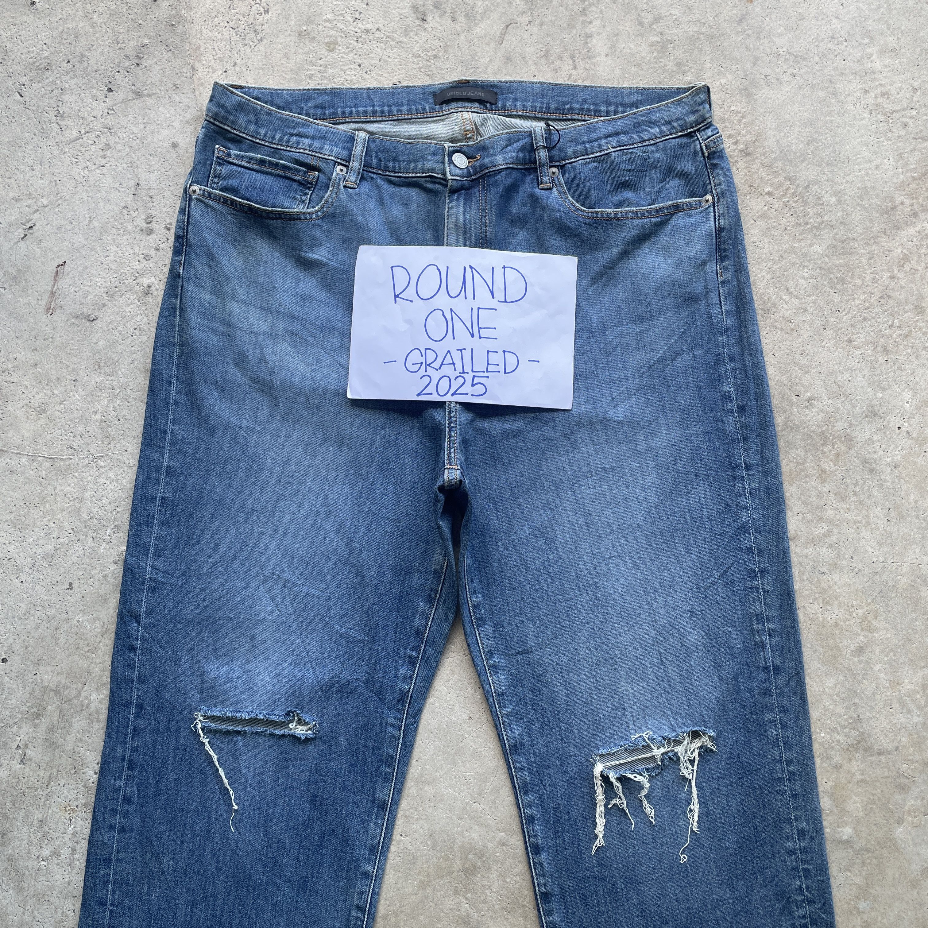 VINTAGE JAPANESE BRAND JEANS DISTRESSED DENIM PANTS W38x27.5