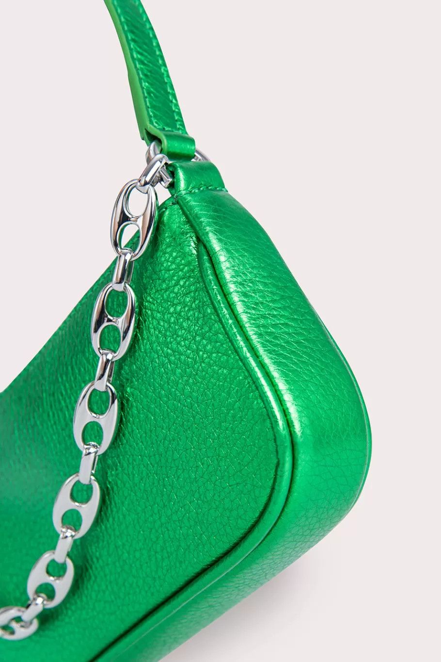 By Far o1mle1224 Size : OS/Metallic Grain Leather Mini Bag in Green Size ONE SIZE - 4 Thumbnail