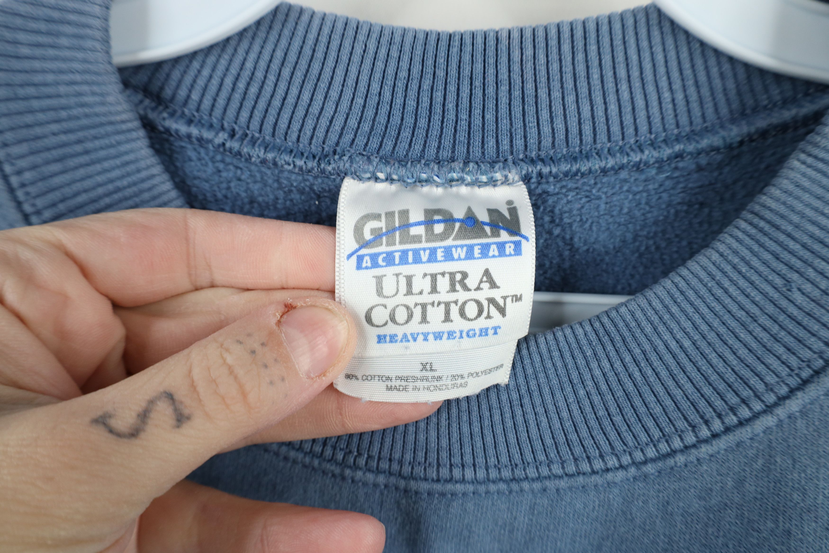 Vintage Vintage 90s Streetwear The Nature Advantage Sweatshirt Blue Size US XL / EU 56 / 4 - 6 Thumbnail