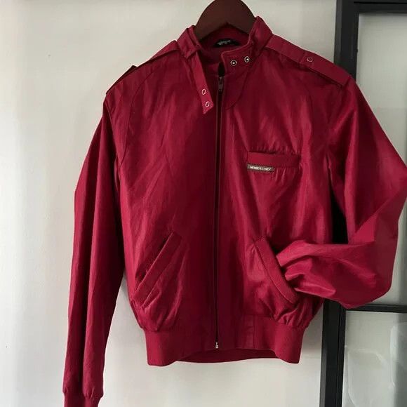 Members Only Members Only Bomber Cafe Jacket Burgundy Red 80s Size US S / EU 44-46 / 1 - 2 Thumbnail