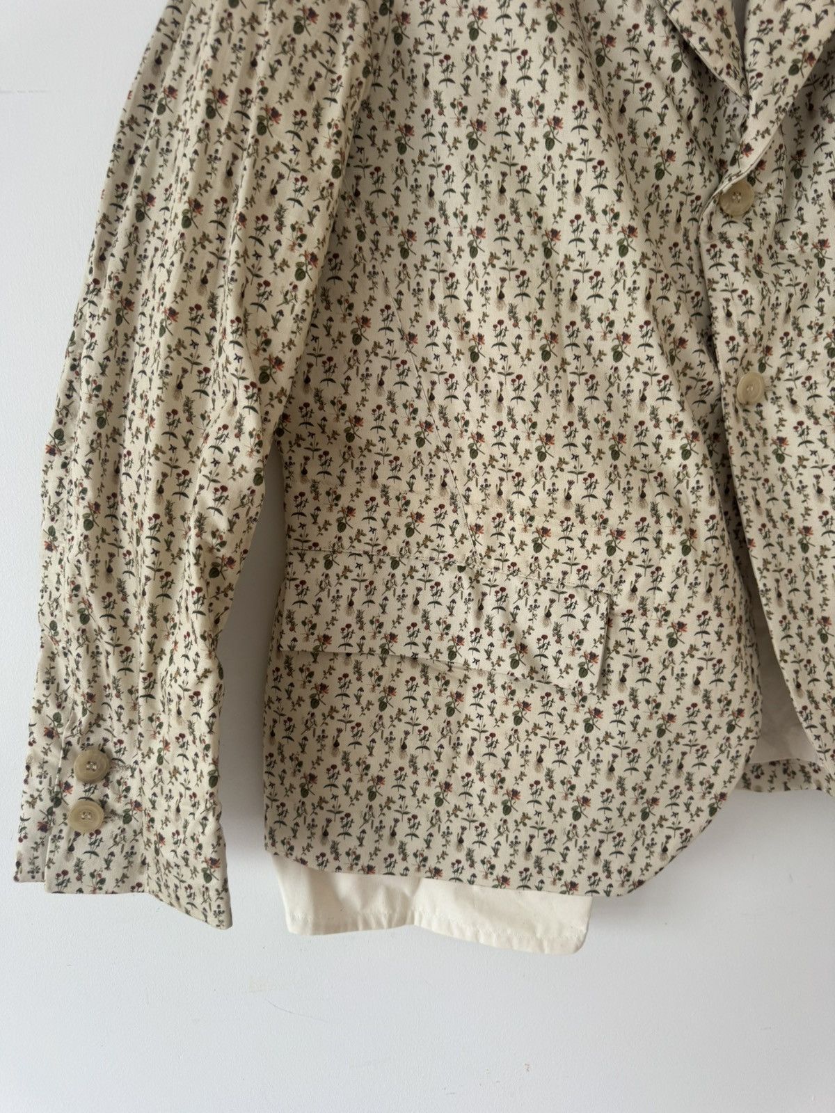 Paul Harnden Shoemakers Flower Print Pocket Blazer Size US L / EU 52-54 / 3 - 5 Thumbnail