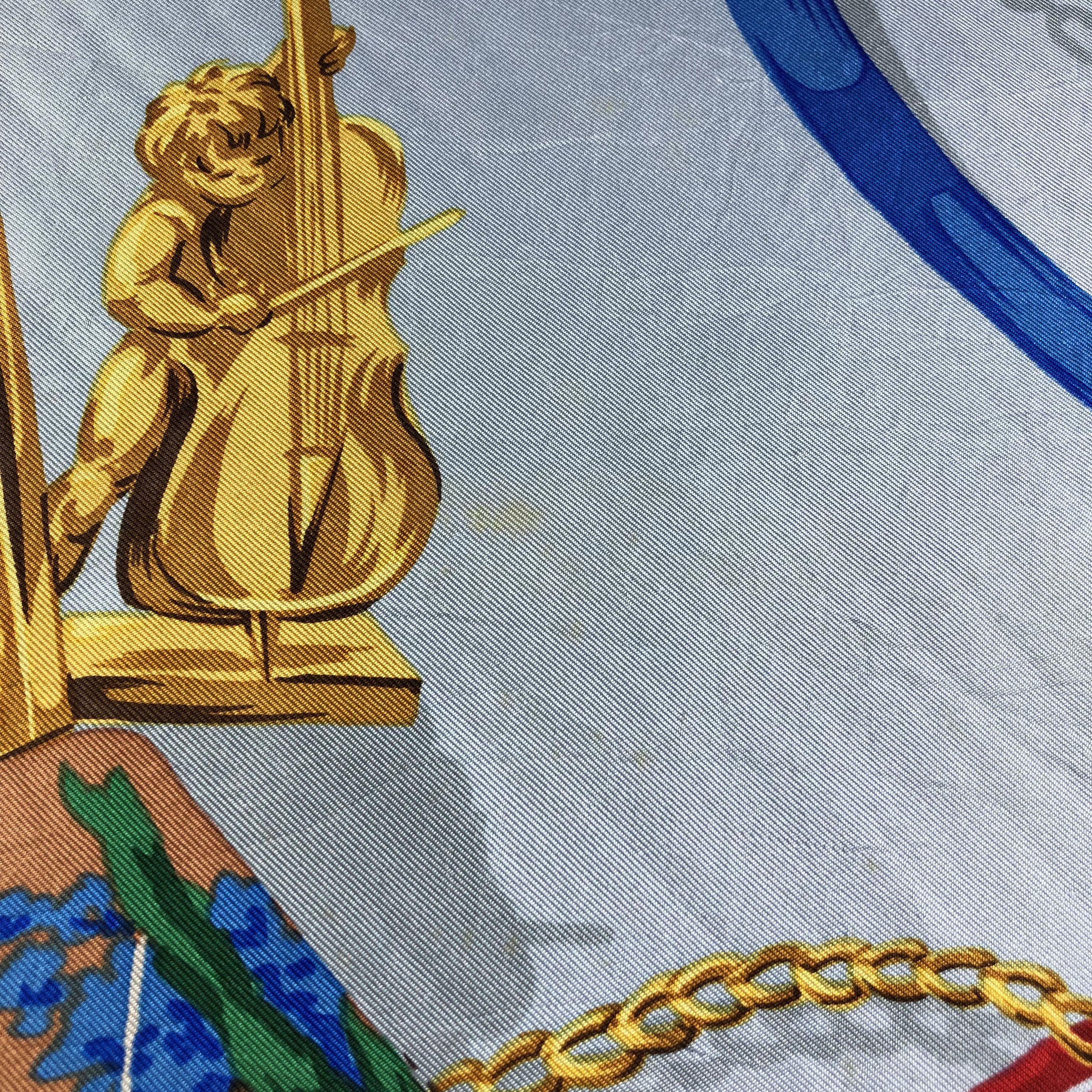 Vintage Rope Luxury Design Silk Scarf M462 Size ONE SIZE - 8 Thumbnail