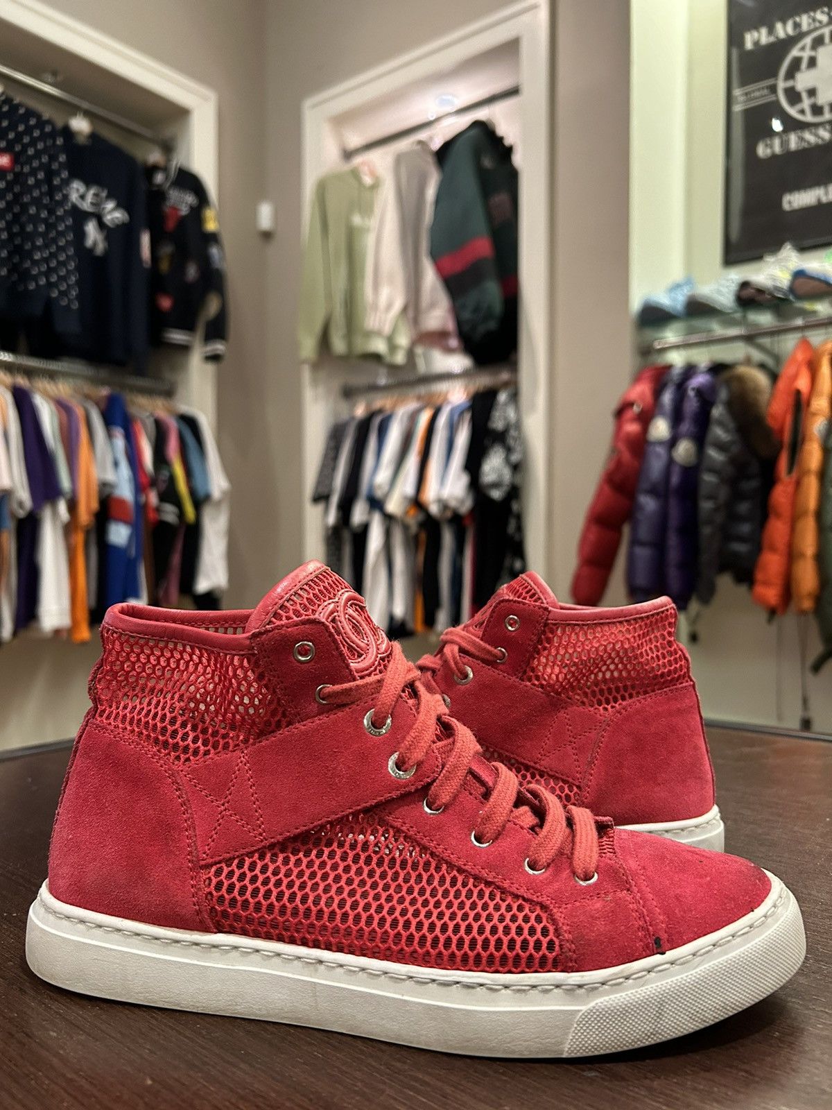 Chanel Chanel Mesh Suede High top Size US 6 / EU 39 - 2 Thumbnail