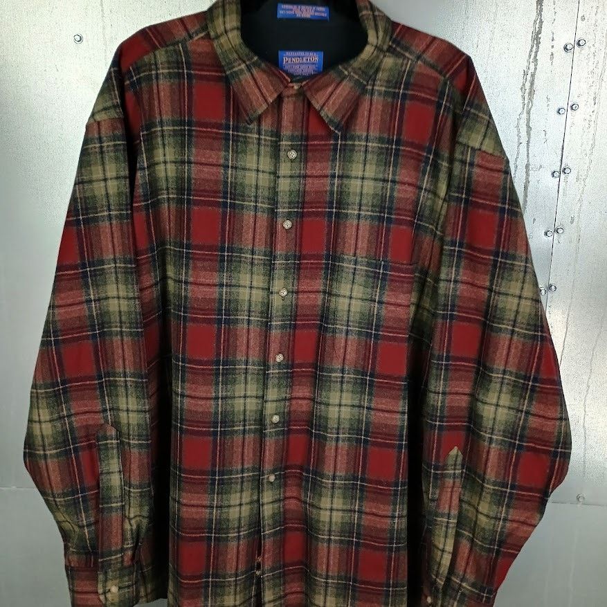 Pendleton Pendleton Vintage Wool Tartan Plaid Casual Button Shirt XXL Size US XXL / EU 58 / 5 - 2 Thumbnail