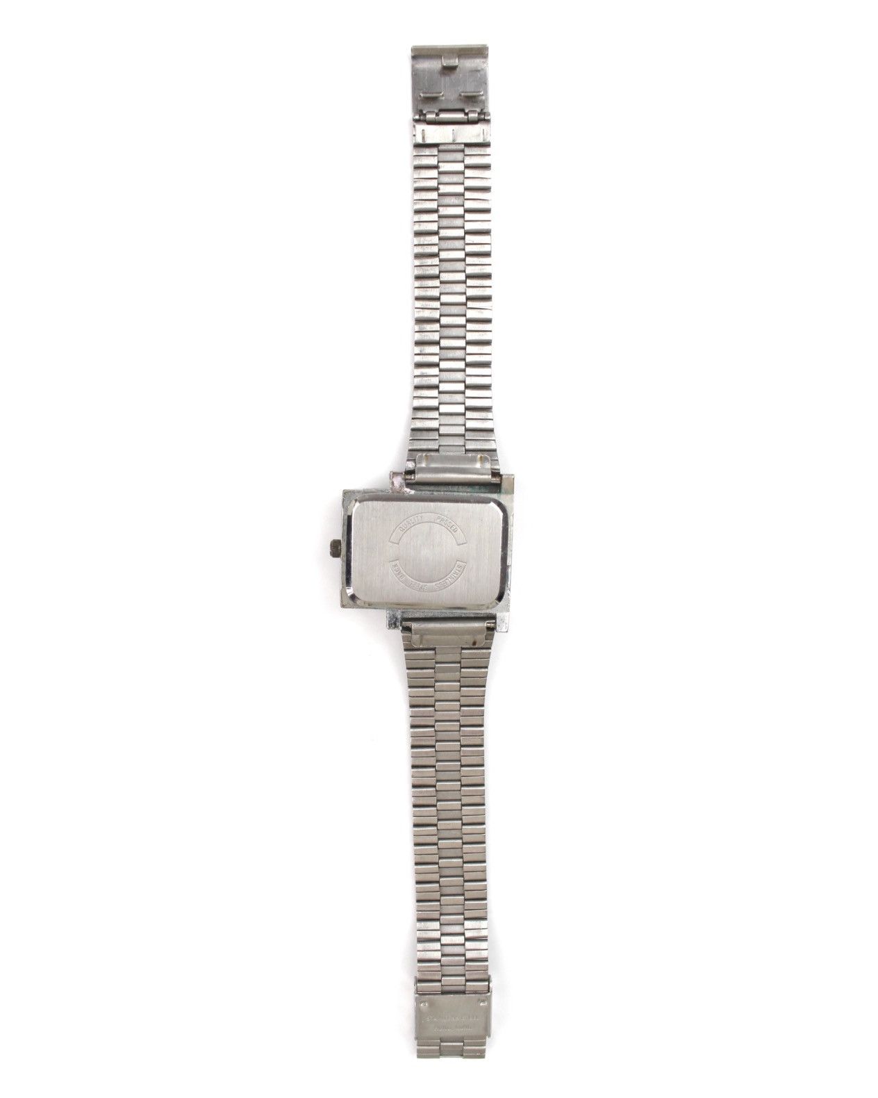 Japanese Brand 2000S KABANA RECTANGULAR STEEL WATCH Size ONE SIZE - 3 Thumbnail