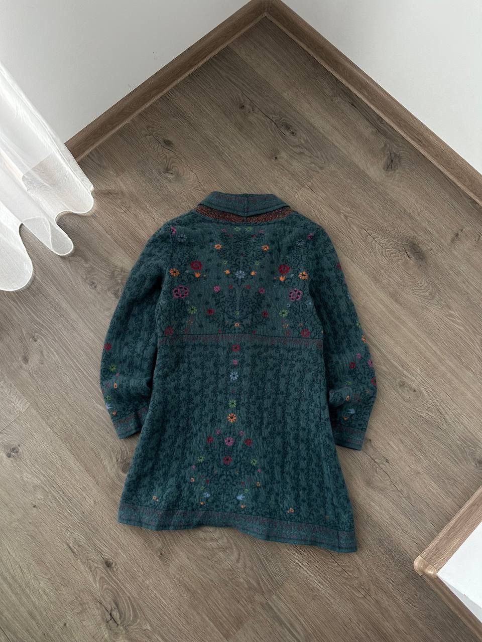 Japanese Brand × Vintage Vintage DUNQUE Wool Cardigan Floral Sweater Size US M / EU 48-50 / 2 - 10 Thumbnail